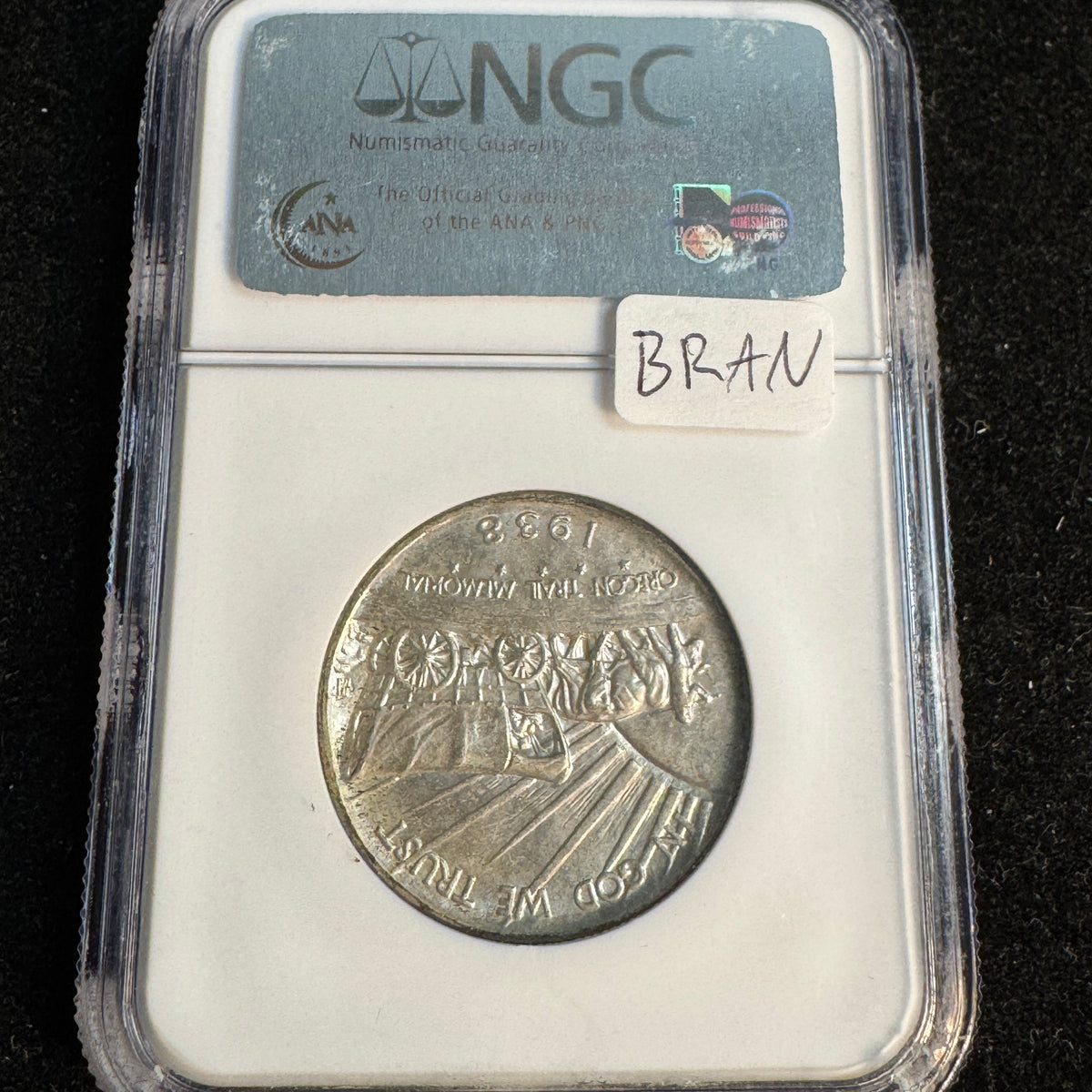 1938-S Oregon Trail Half Dollar, NGC MS-65 + Green CAC