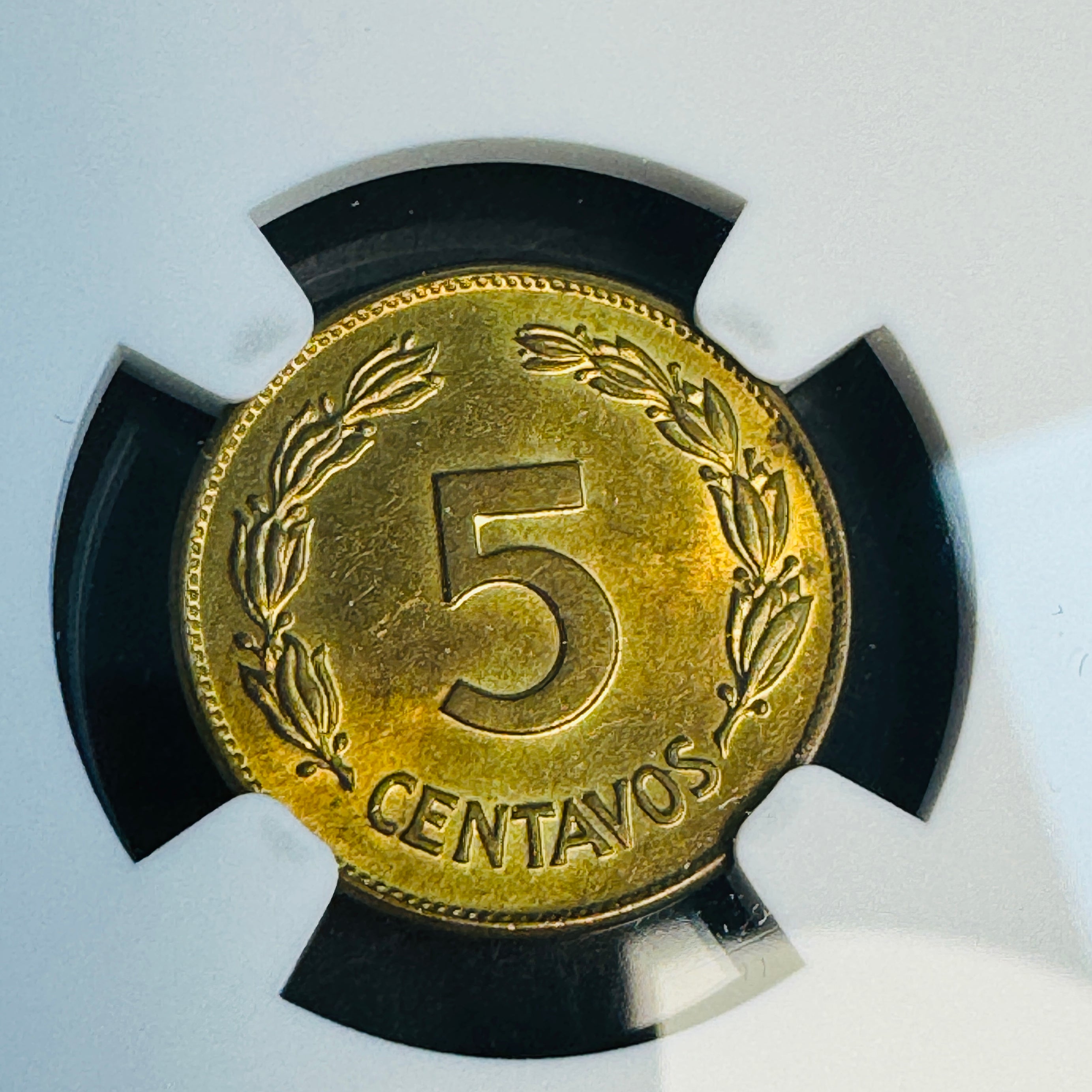 1942 (P, US Mint) Ecuador 5 Centavos, NGC MS-65 🇪🇨