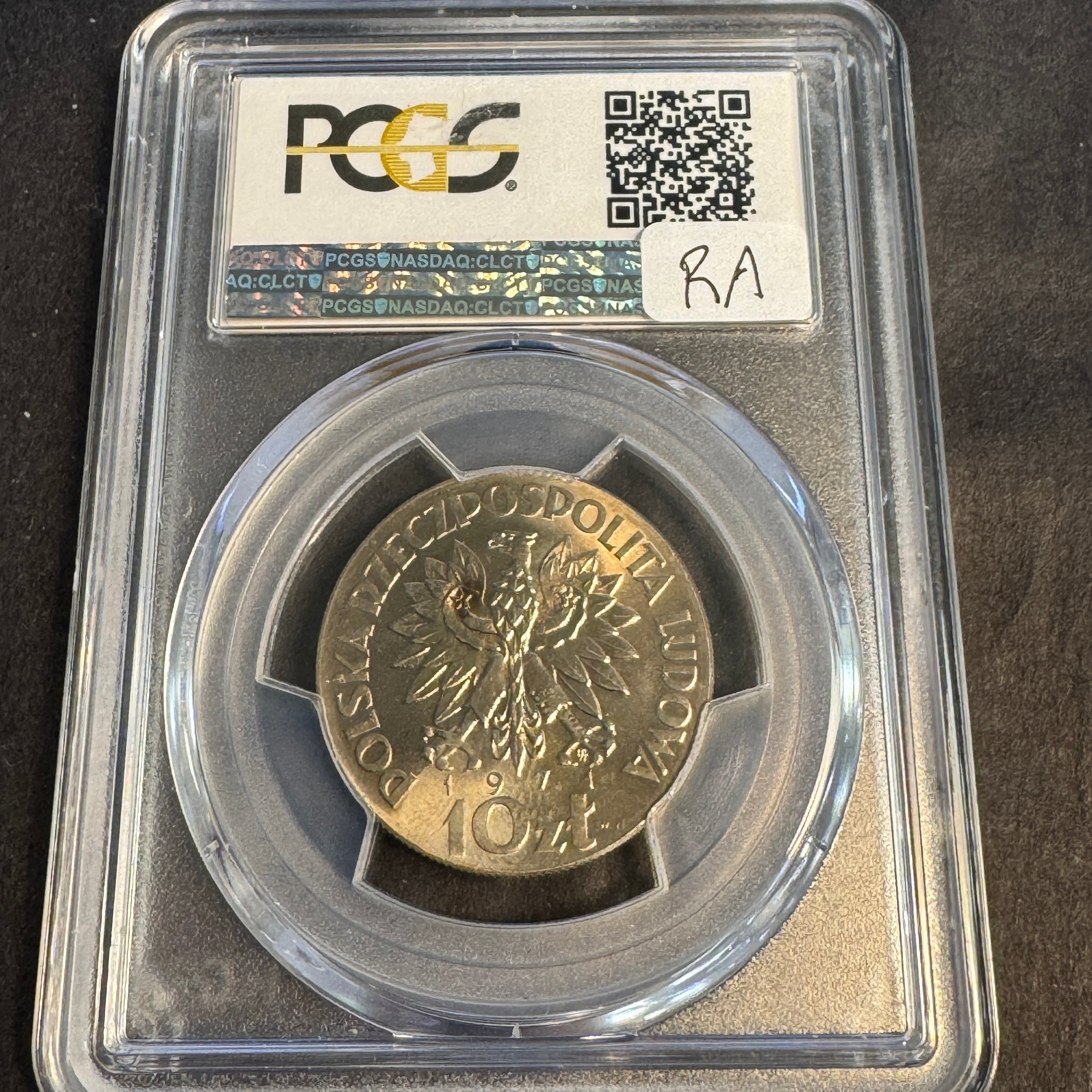 1971-MW Poland 10 Zlotych FAO Breastfeeding, Proba - Par-P276a, PCGS SP-65 🇵🇱