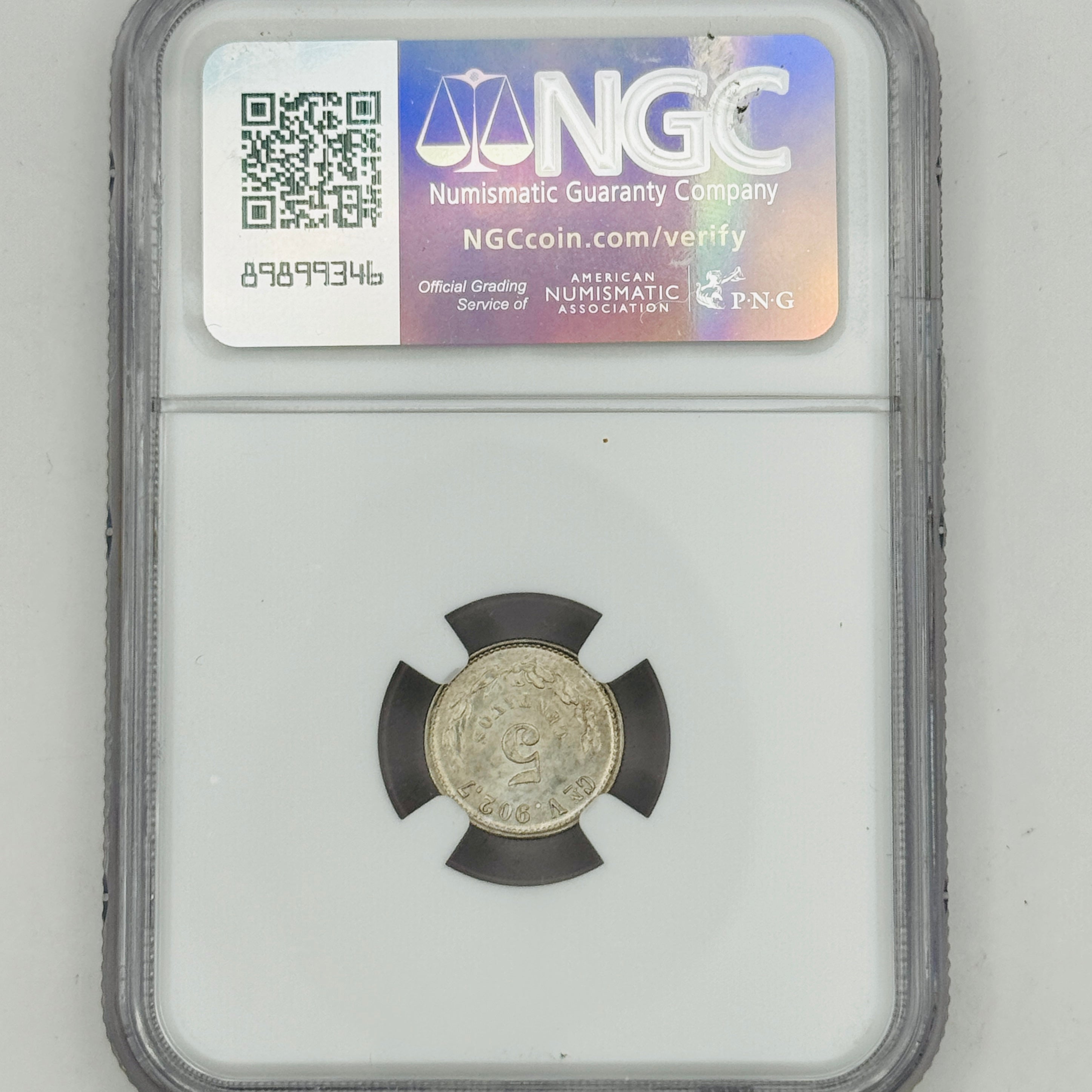1903 CN-V Mexico 5 Centavos silver, NGC MS-64 🇲🇽