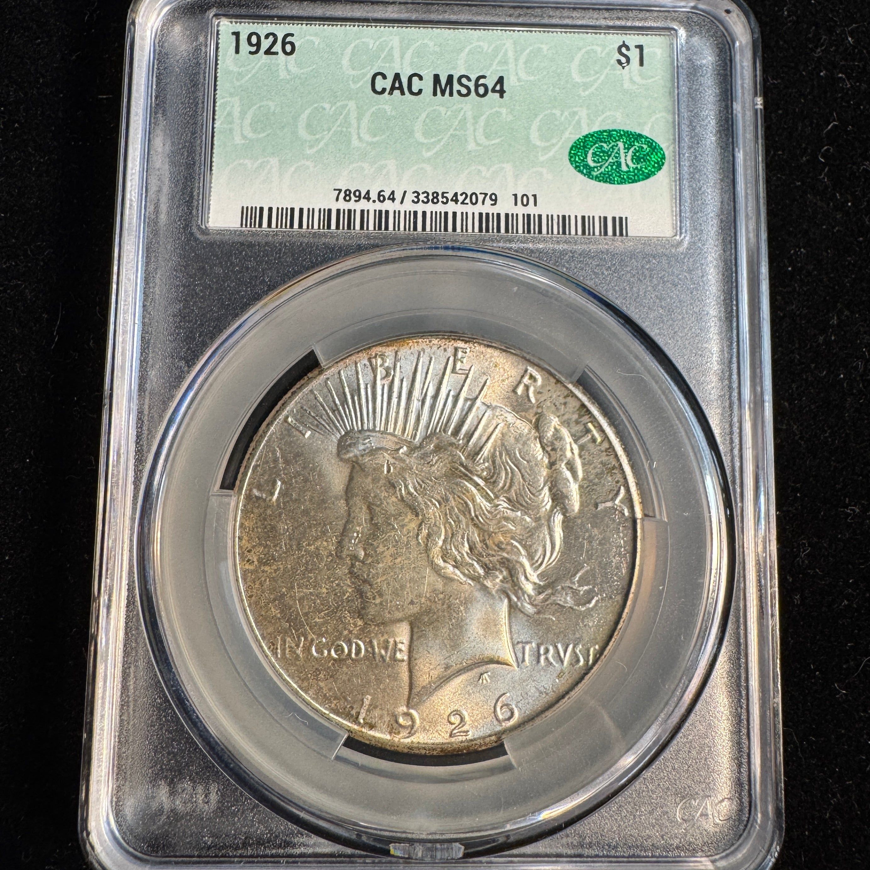 1926 (P) Peace Silver Dollar, CAC MS-64