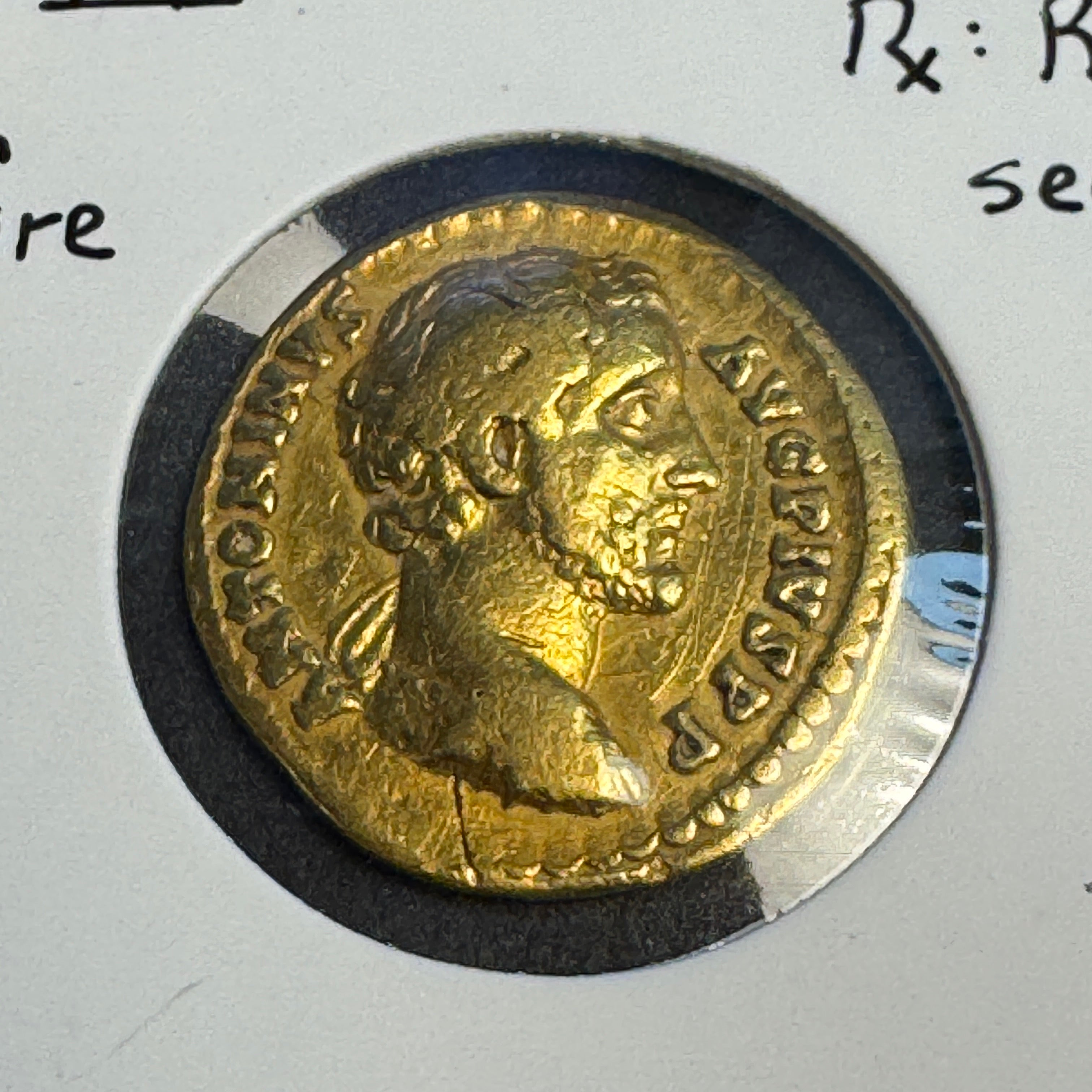 (138-161 AD) Antoninus Pius Cos IIII Roman Empire AV Aureus, Rx: Roma Std. L, 6.94g, VF