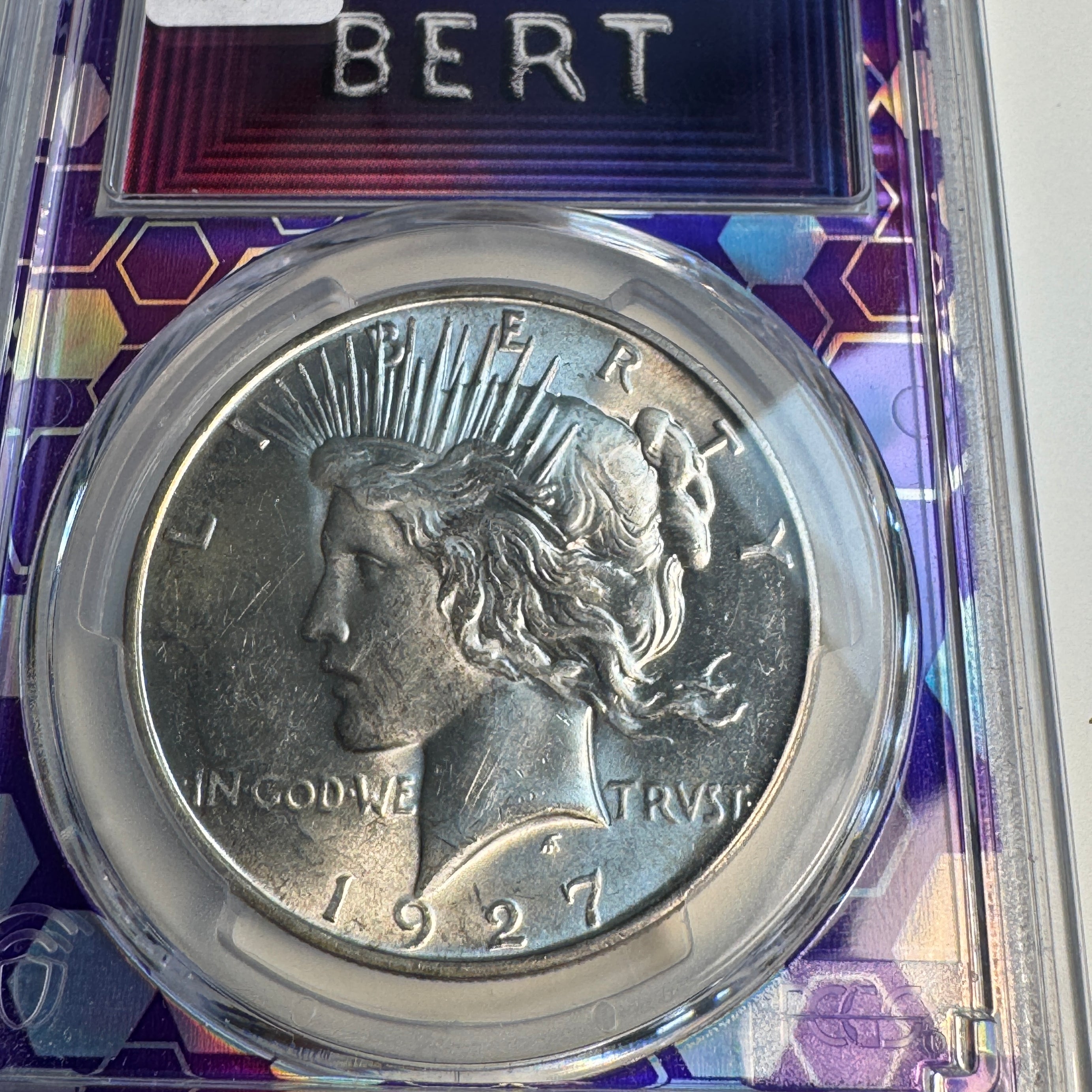 1927-D Peace Silver Dollar $1, “Bert” PCGS MS-63