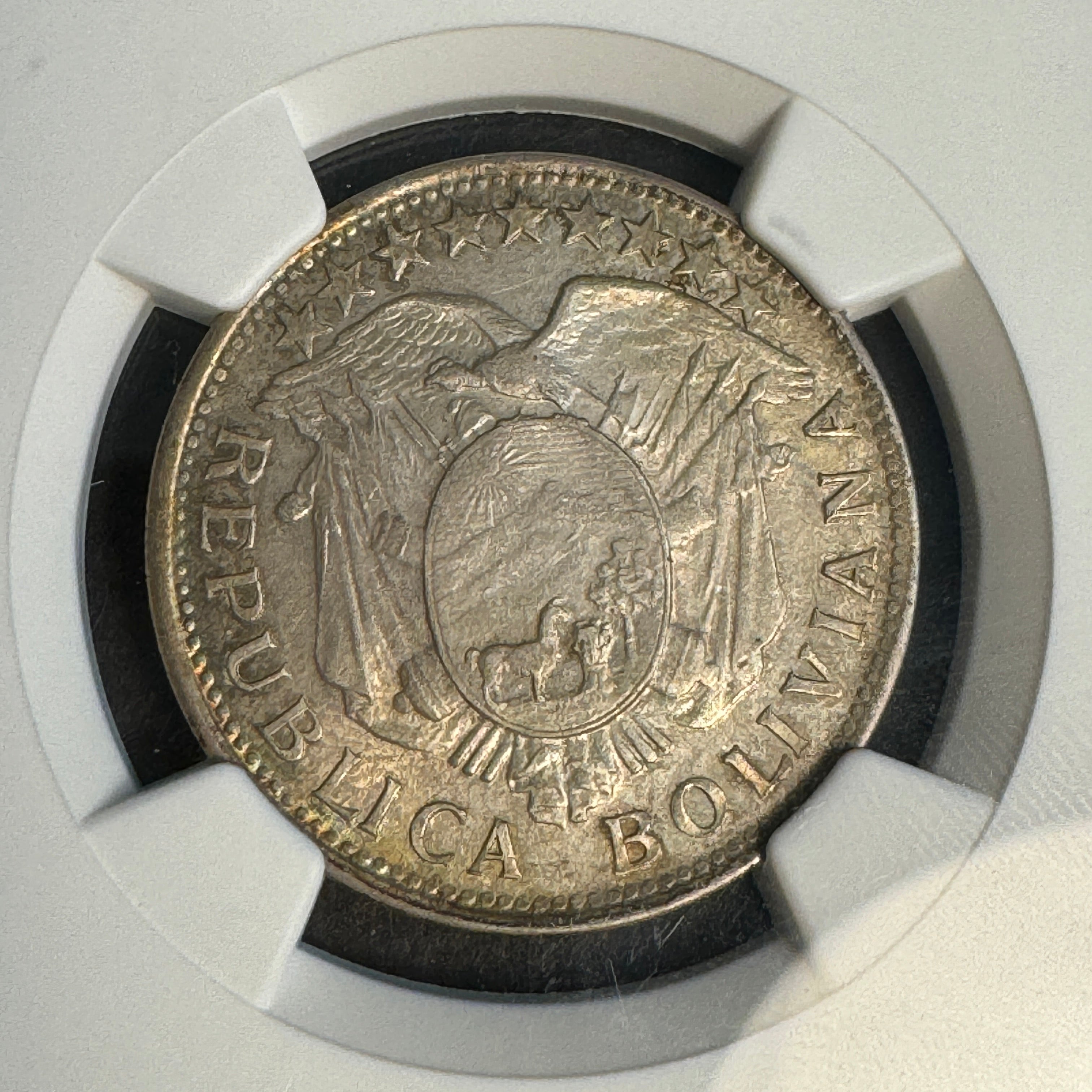 1906 PTS-MM Bolivia 50 Centavos, NGC MS-65 Top Pop 4/0 🏆 🇧🇴