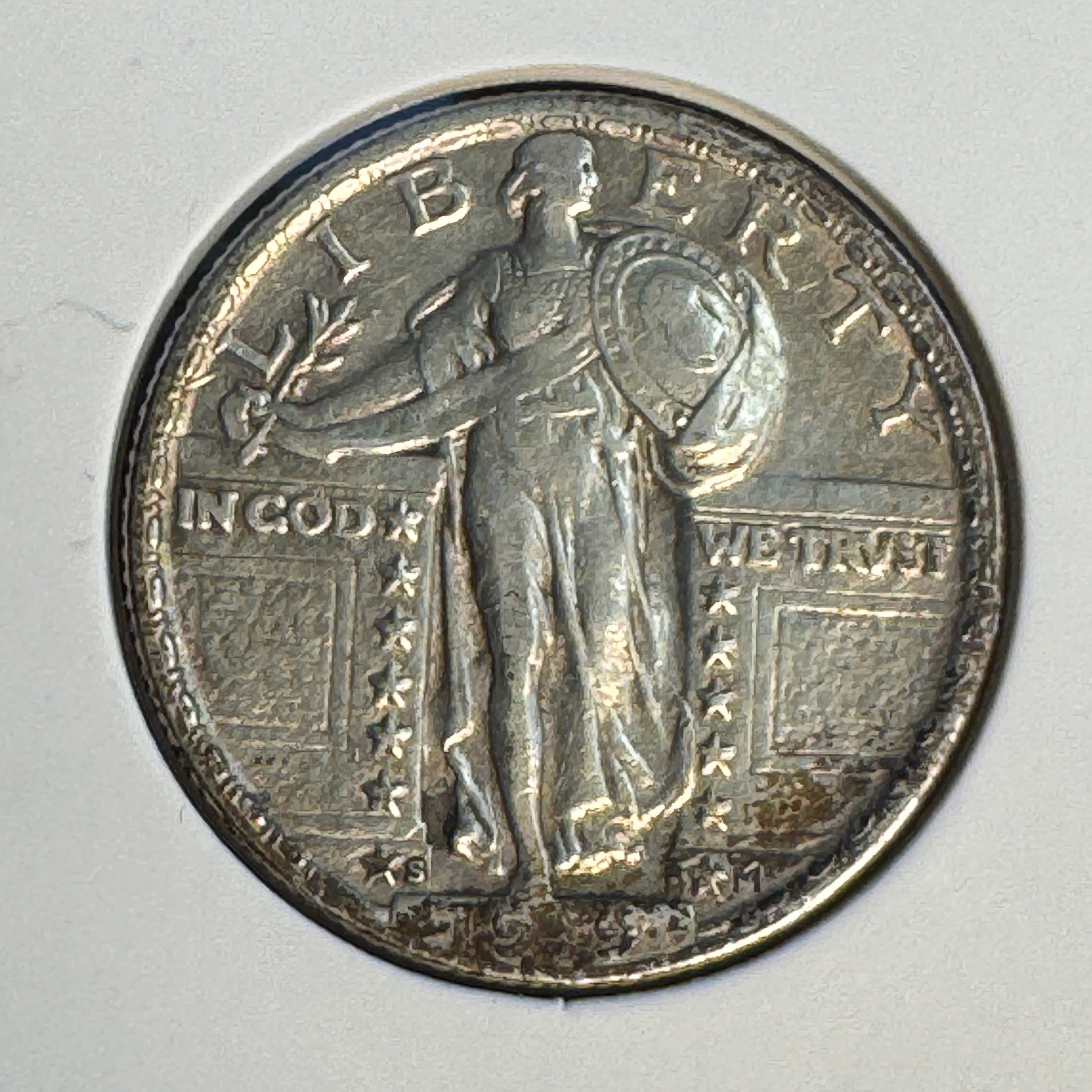 1919-S Standing Liberty Quarter AR 25c, XF