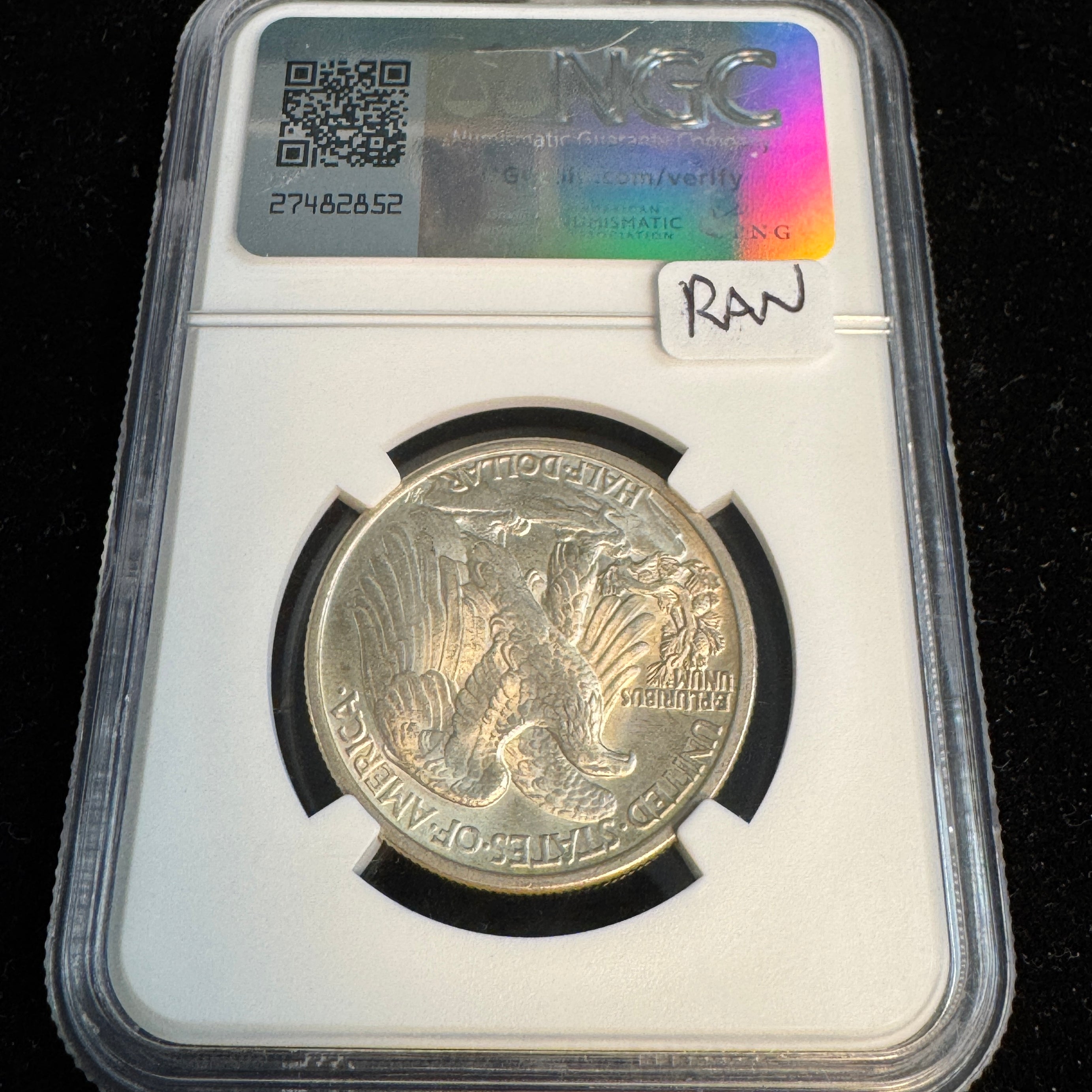 1917 (P) Walking Liberty Half Dollar, NGC MS-64+, Green CAC