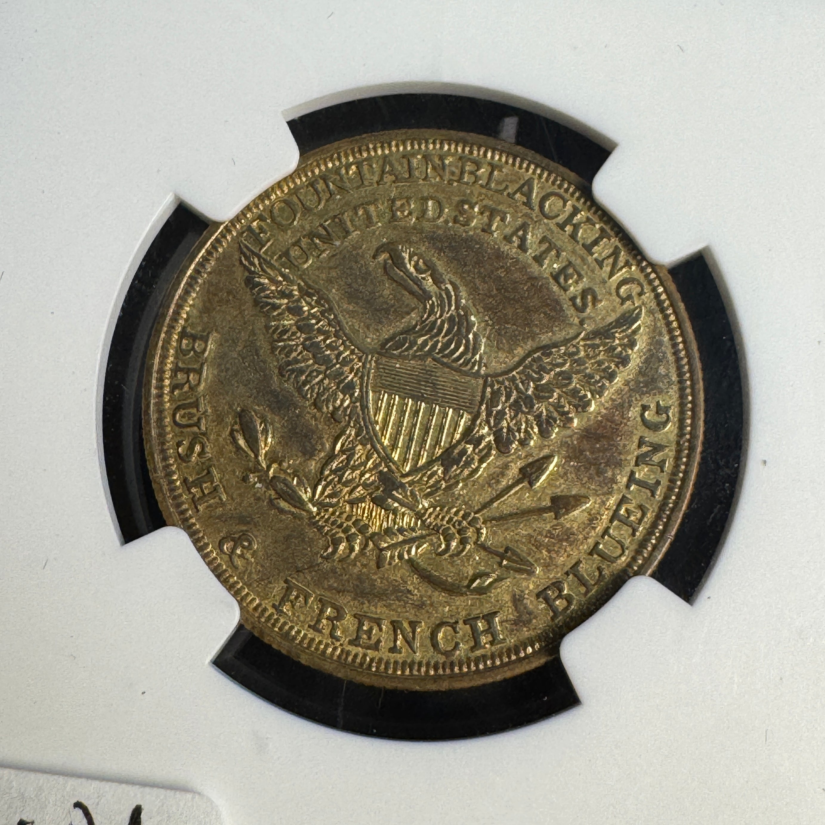 (1850s) New York NY Professor Johnson Soap store card, M-NY-397A, NGC AU-58