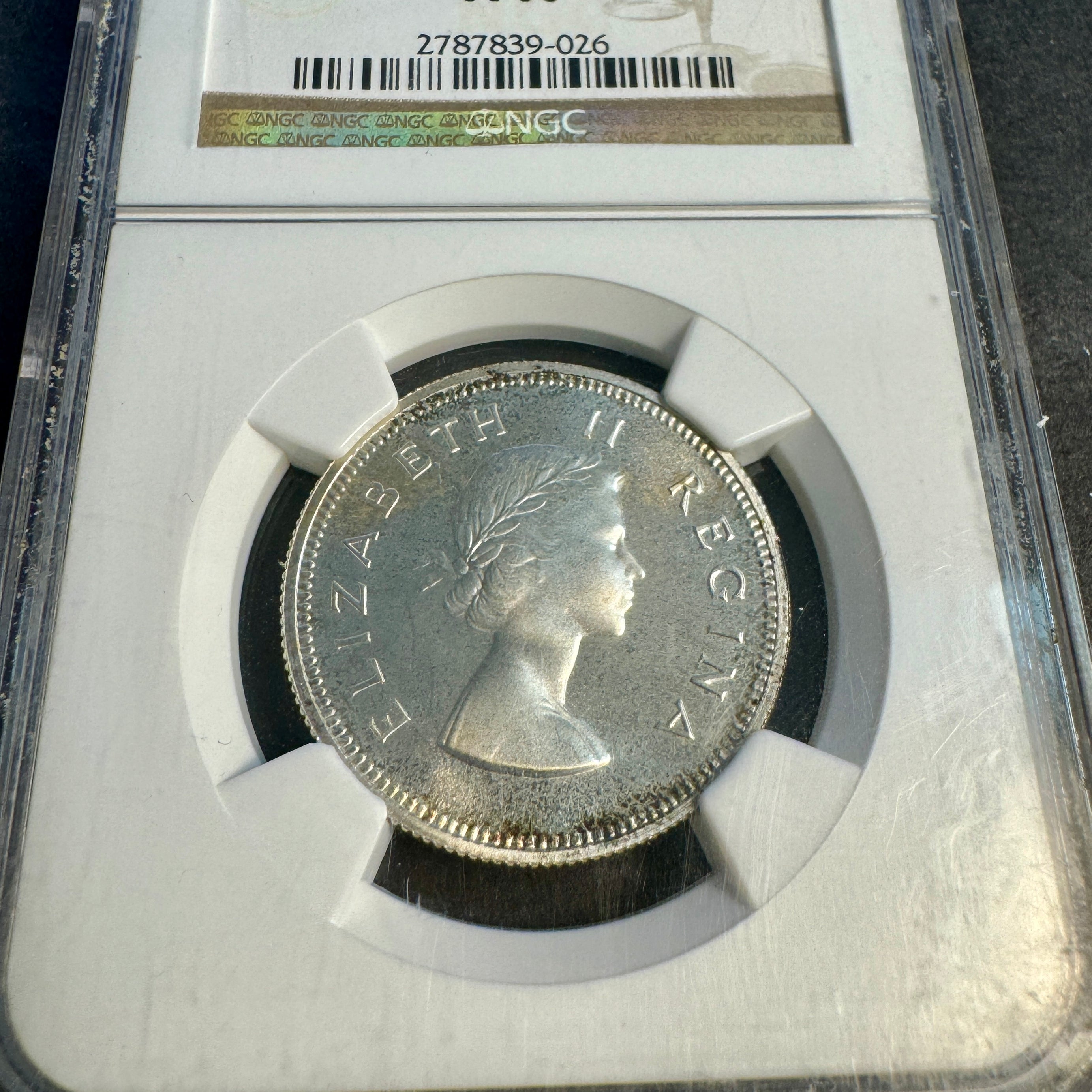 1953 South Africa AR 2 Shillings Proof, QEII, 5000 mintage, NGC PF-66