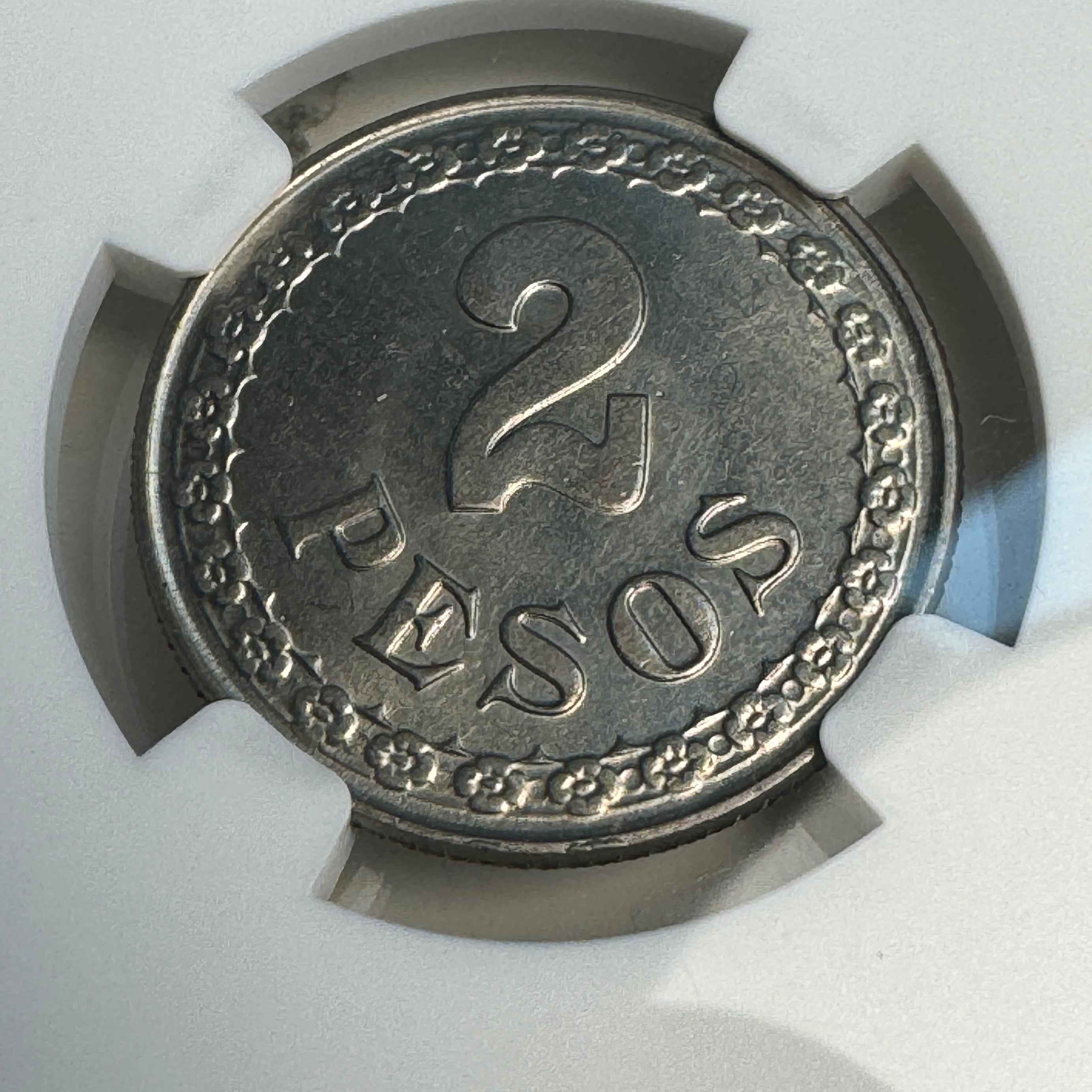 1925 Paraguay 2 Pesos, NGC MS-65, Pop 2/1 🇵🇾