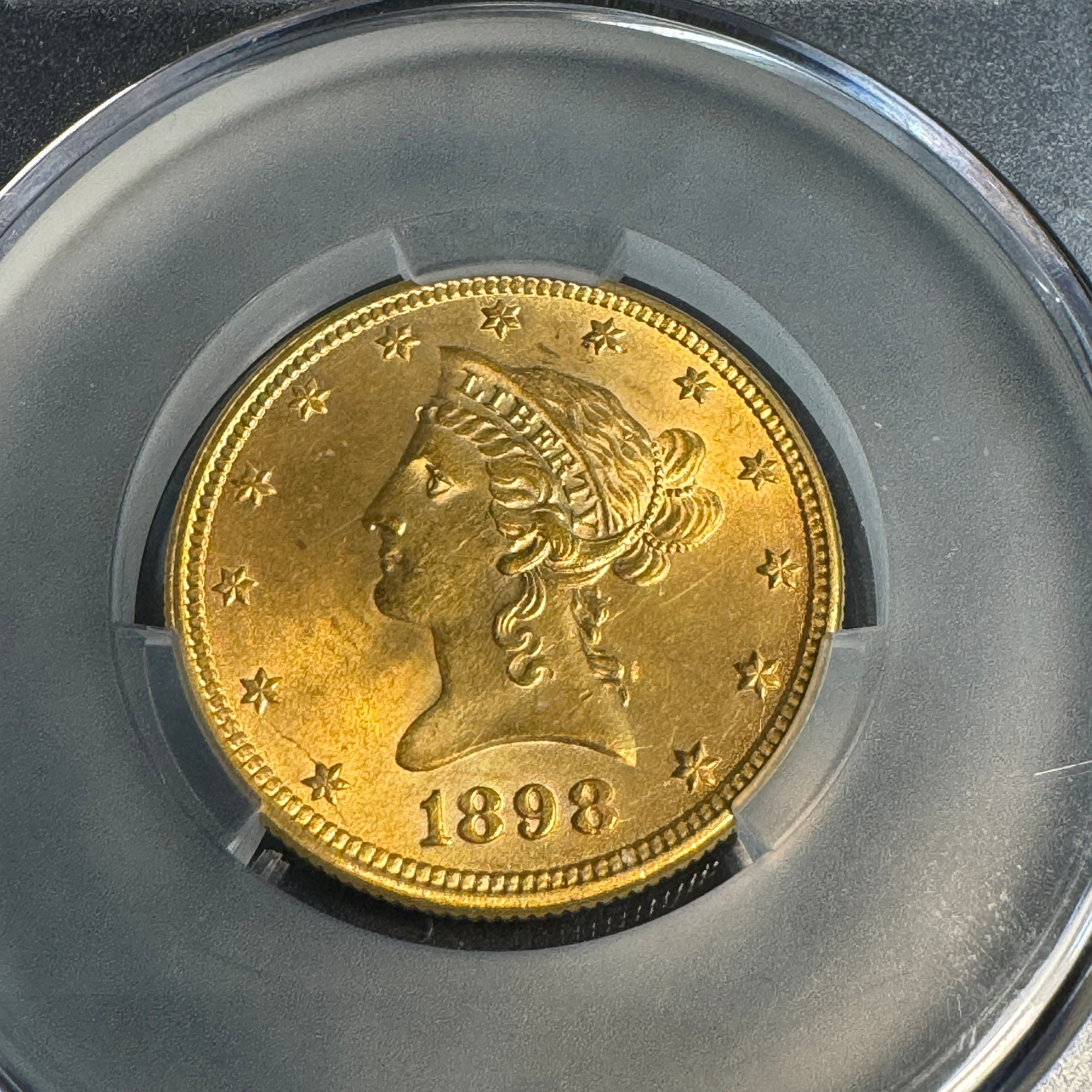 1898 Liberty $10 Gold, CACG MS-63+
