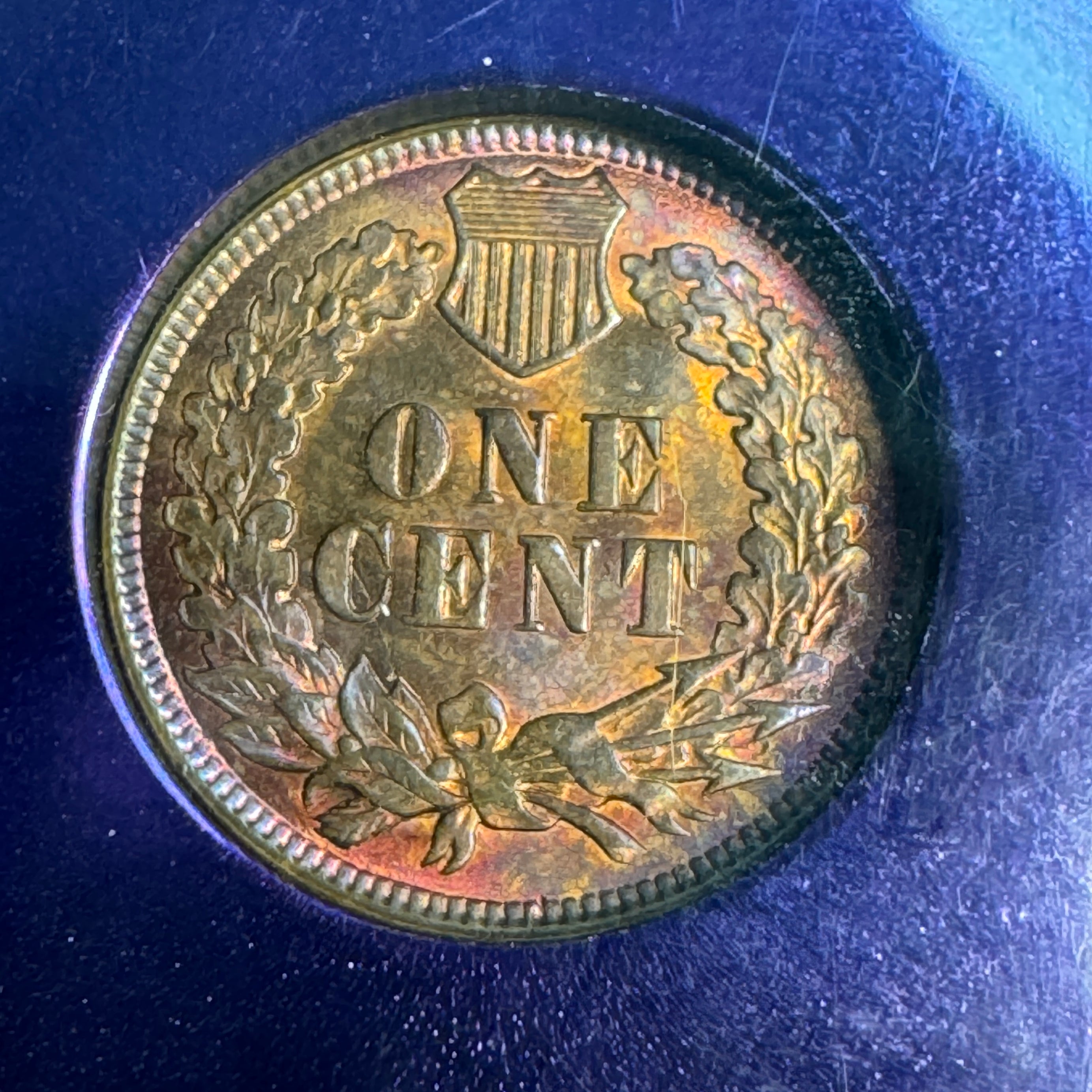 1890 Indian Head Cent 1c, NGC MS-65 RB - Vibrant Colors!