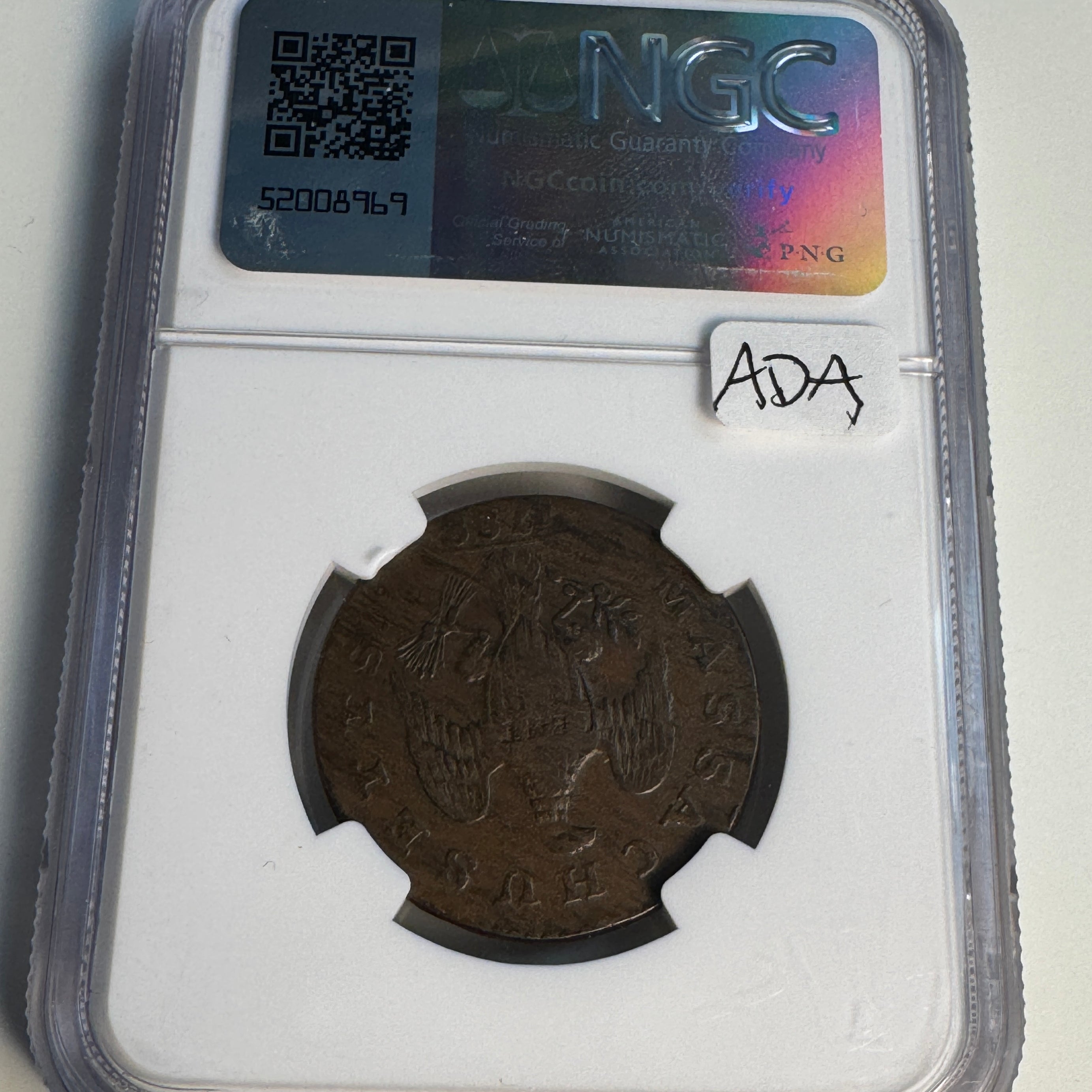 1788 Massachusetts Commonwealth One Cent, Period after Date, NGC VF-30 BN