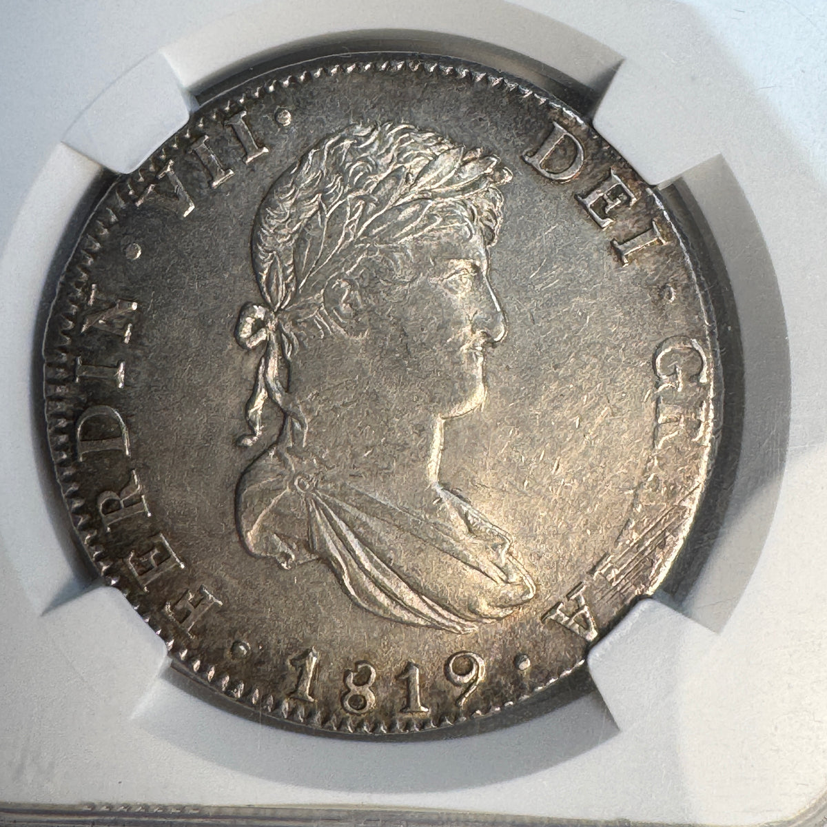 1819 Mo-JJ Mexico 8 Reales, Ferd. II, NGC MS-60
