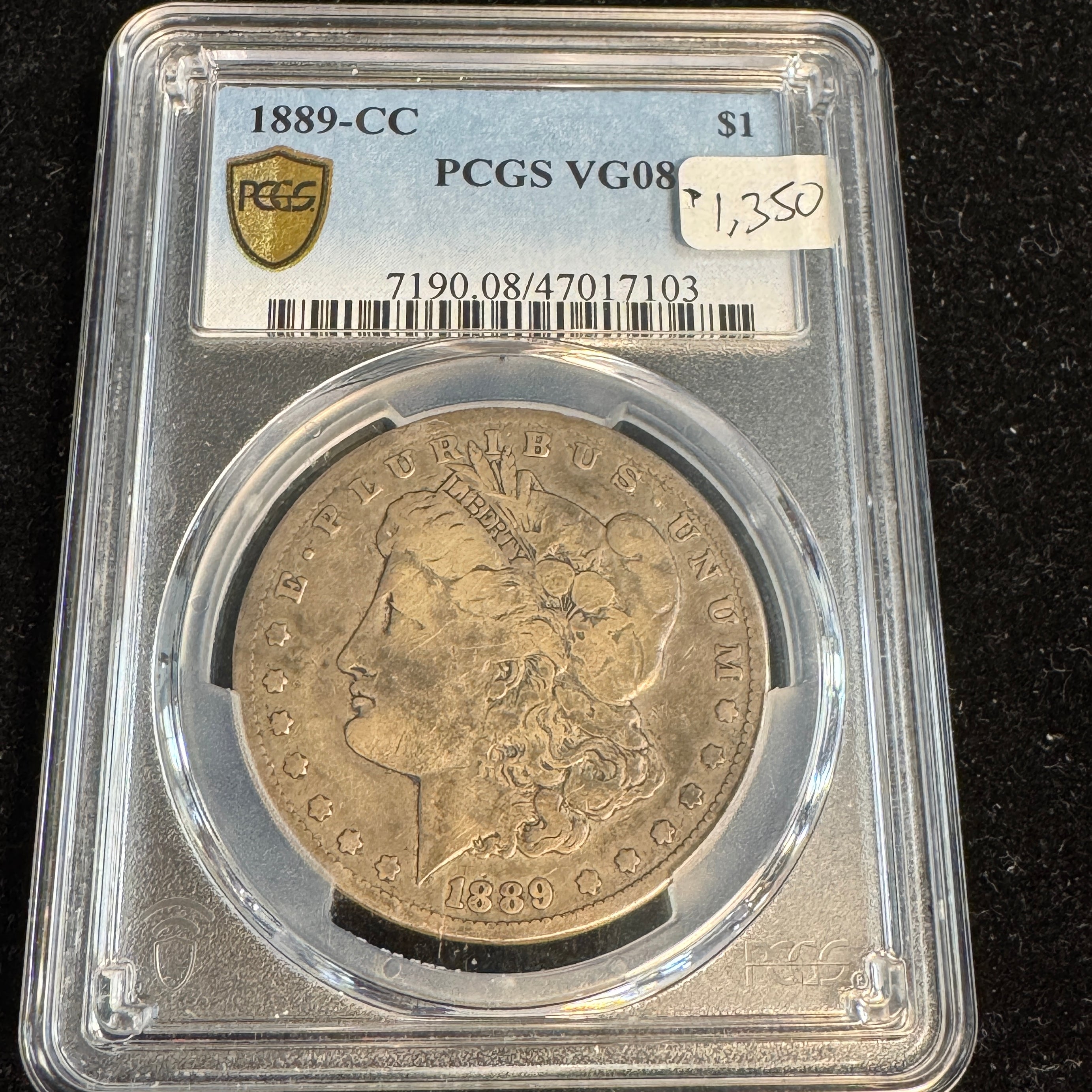 1889-CC Morgan Silver Dollar, PCGS VG-08