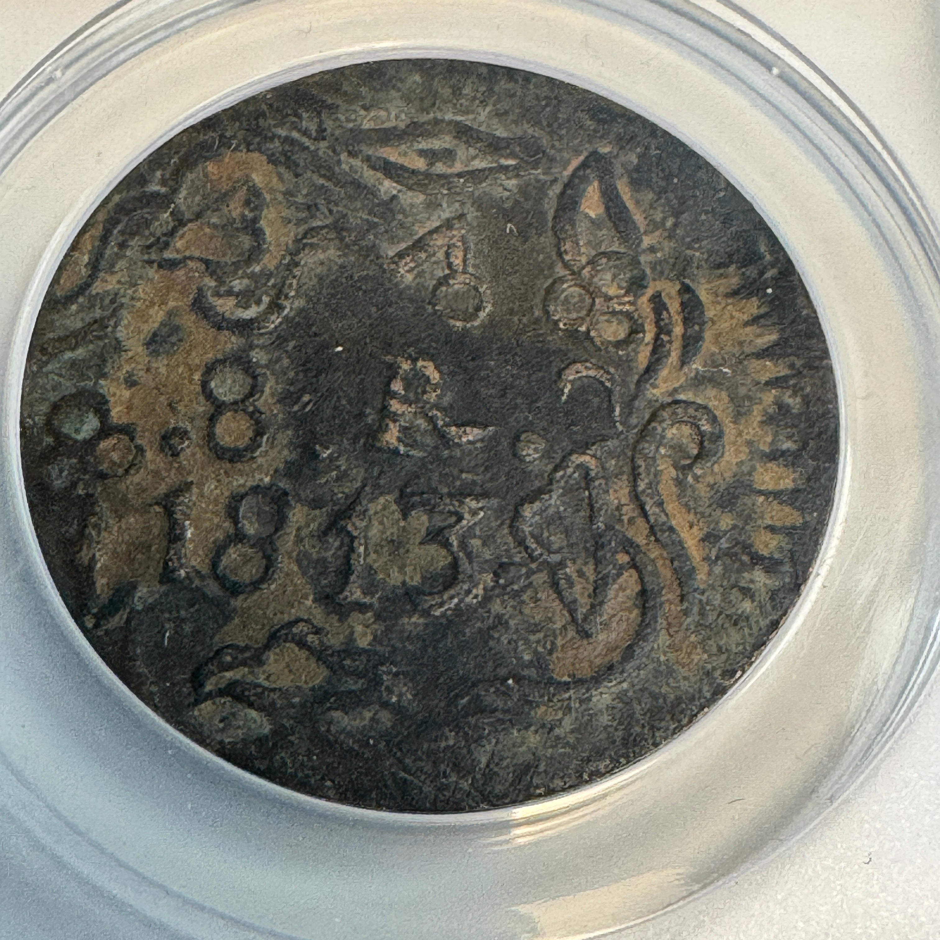 1813 Mexico War of Independence Morelos “SUD” AE 8 Reales, ANACS VF Details