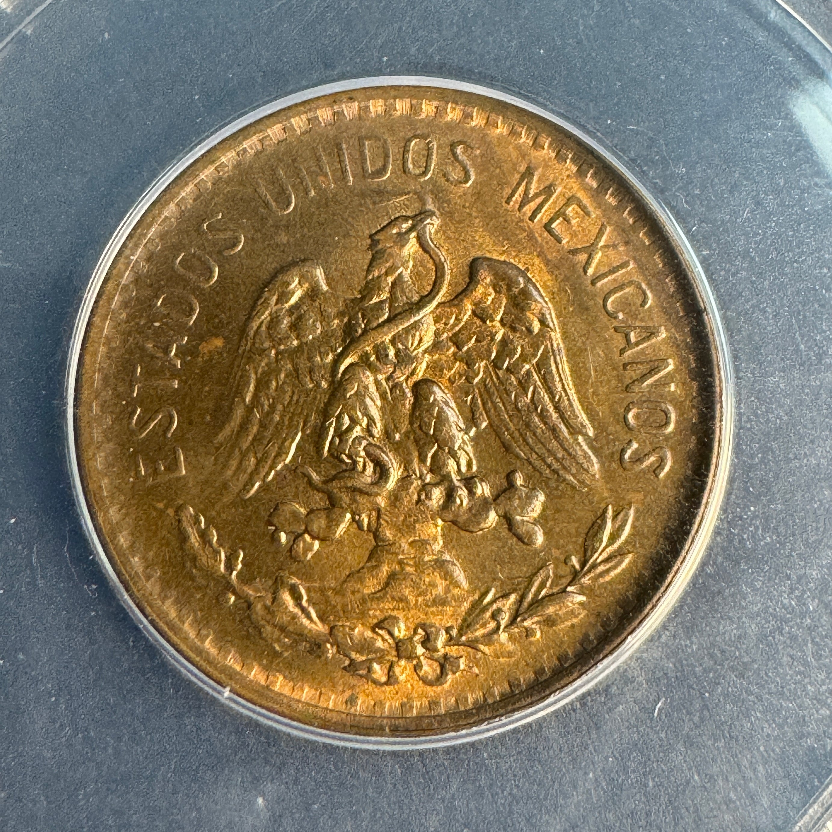 1925-Mo Mexico 2 Centavos ANACS MS-63 RB 🇲🇽