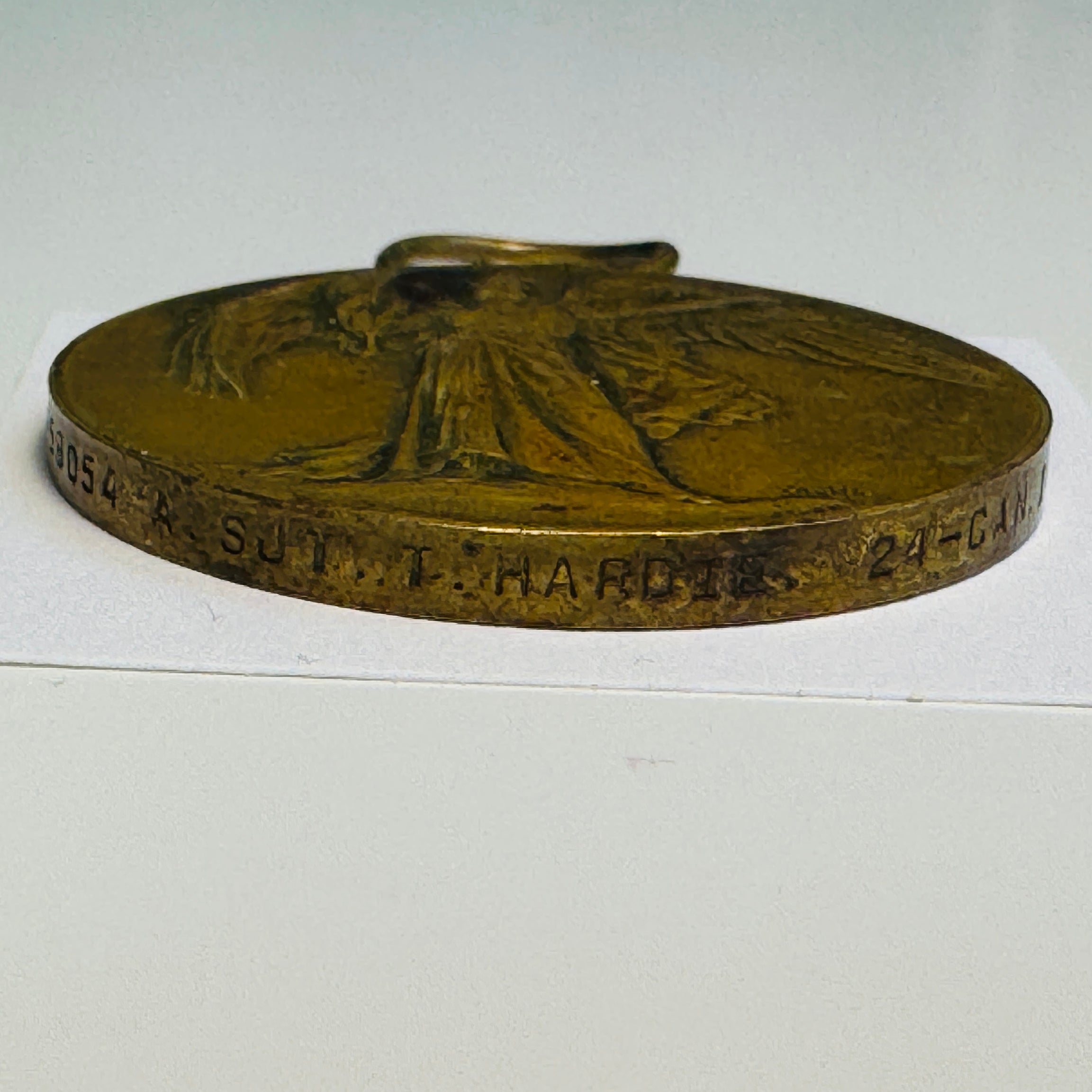 WWI Canadian Military Decoration “The Great War for Civilization 1914-1918” Bronze Medal, Awarded to Army Sgt. T. Hardie