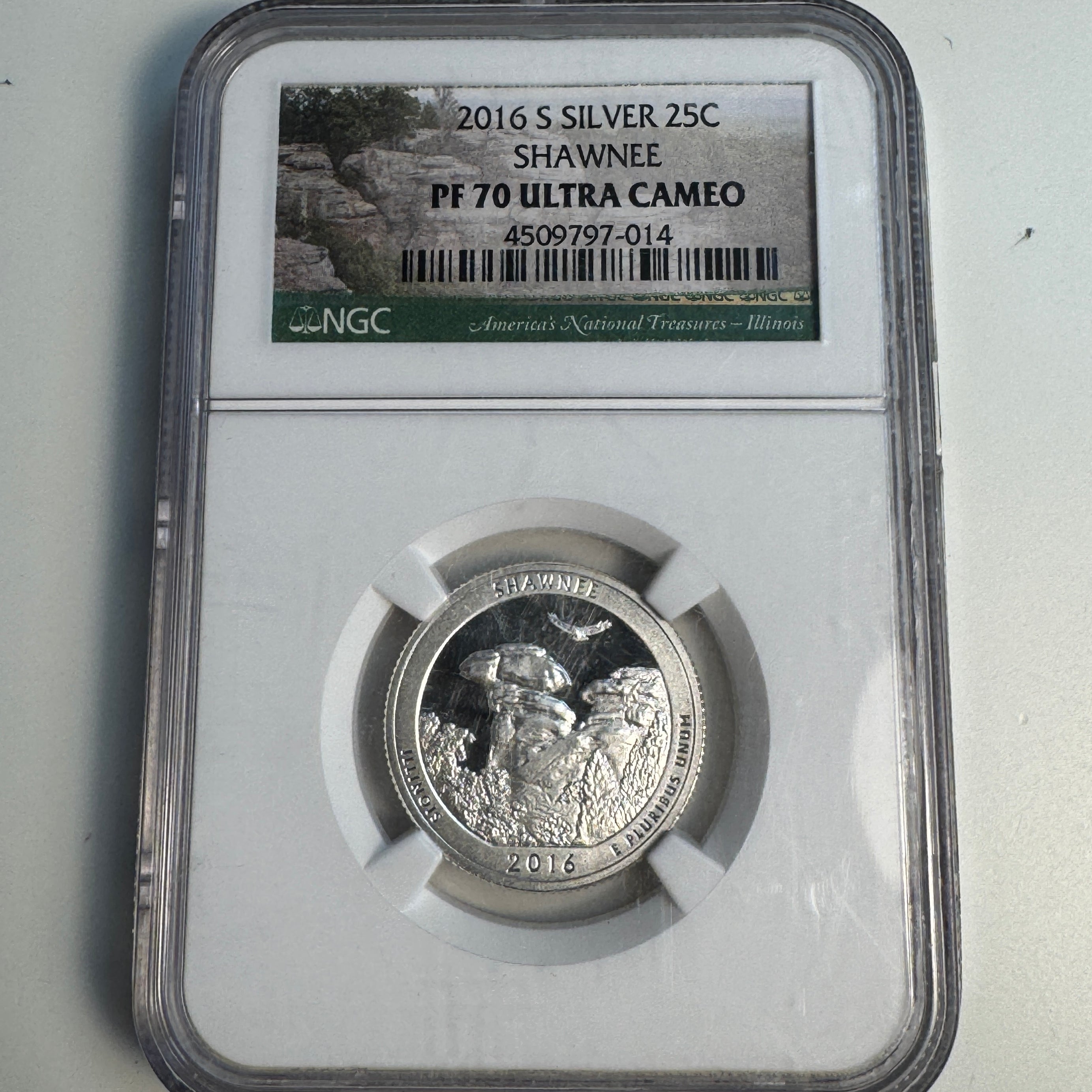 2016-S Shawnee / Illinois ATB Silver 25c, NGC PF-70 Ultra Cameo 💎
