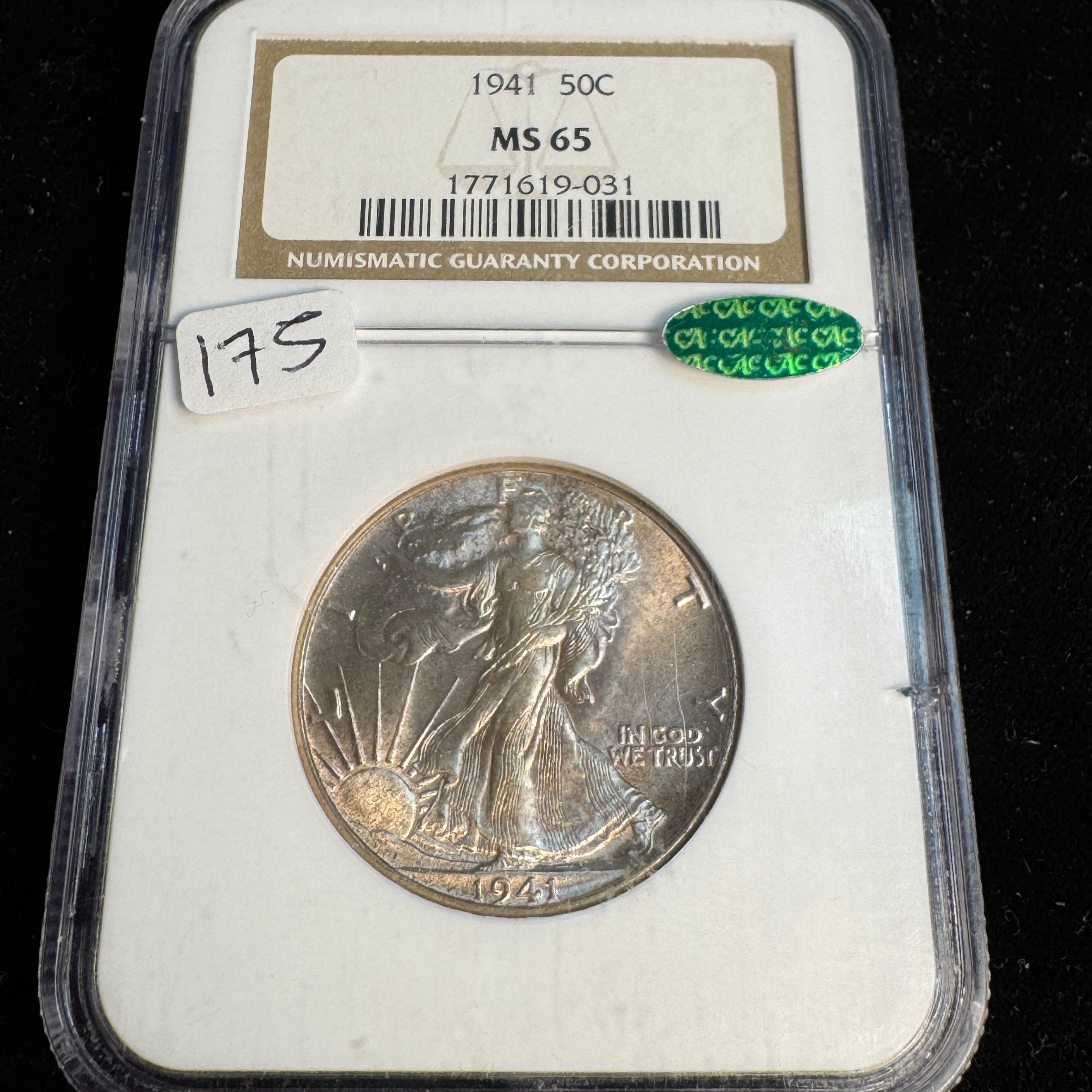 1941 Walking Liberty Half Dollar, NGC MS-65 CAC