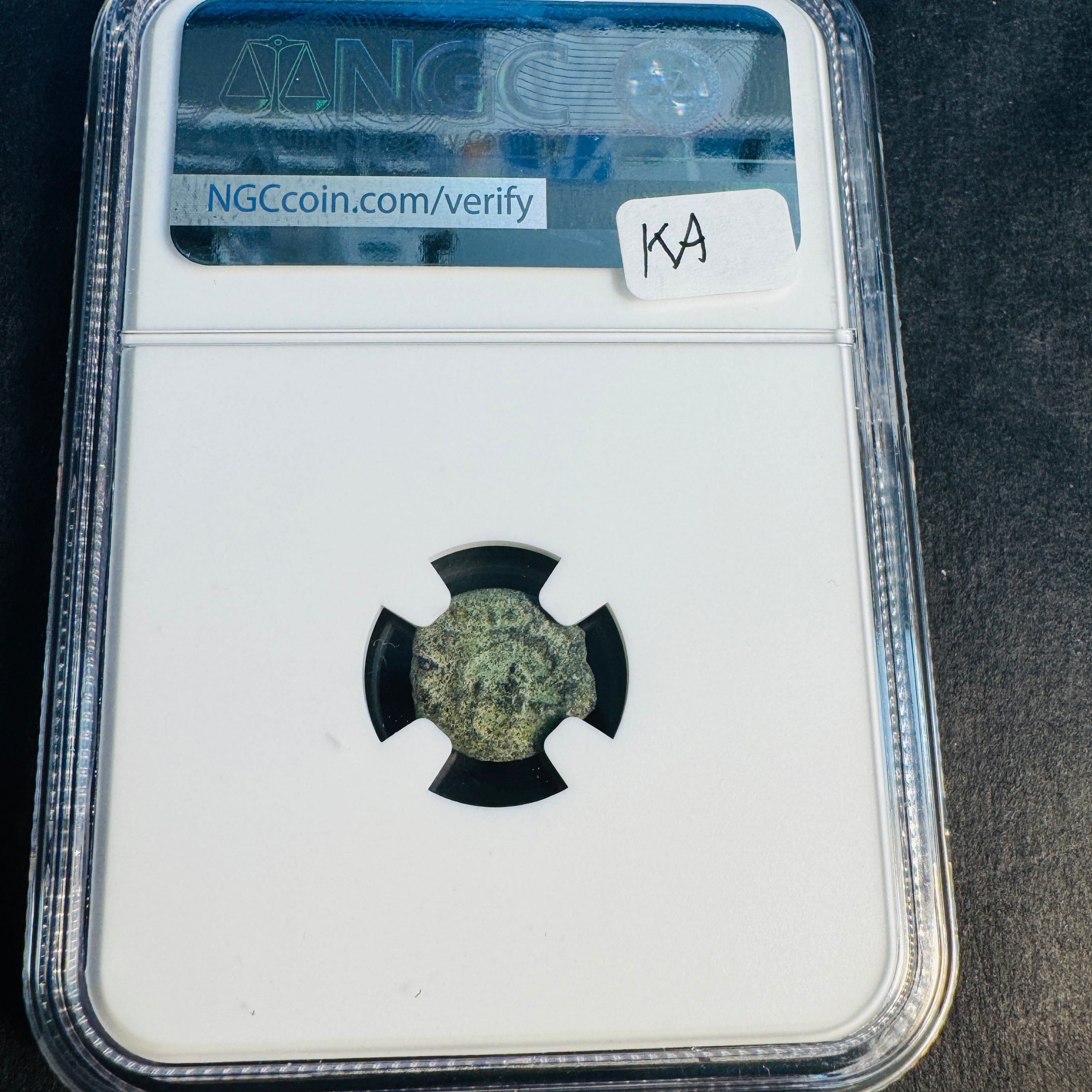 103-76 BC JUDAEA, Alex. Jannaeus, Bronze Prutah (Lepton), “Biblical Widow’s Mite”, Mk.12:41-44 & Lu.21:1-4, NGC Ancient