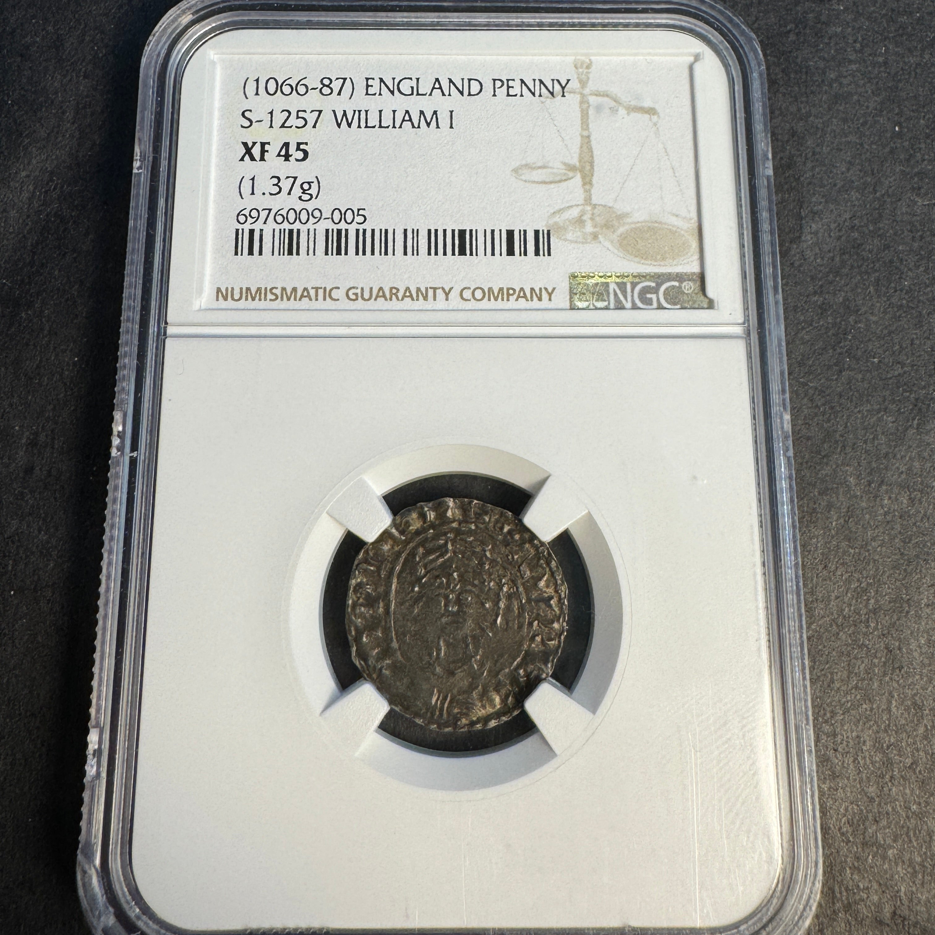 (1066-87) William I “the Conqueror” England AR Penny, Sp#1257, NGC XF-45 🏴󠁧󠁢󠁥󠁮󠁧󠁿