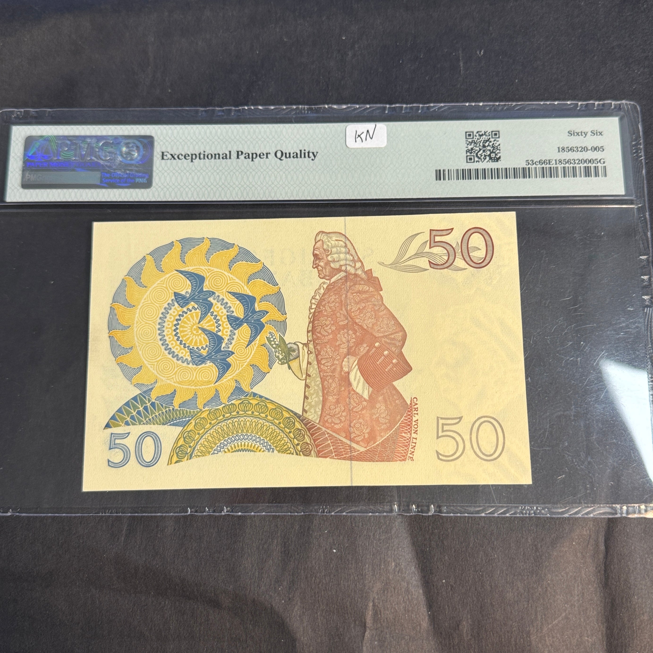 1979 Sweden 50 Kronor Banknote P#53c, PMG 66 Gem UNC EPQ