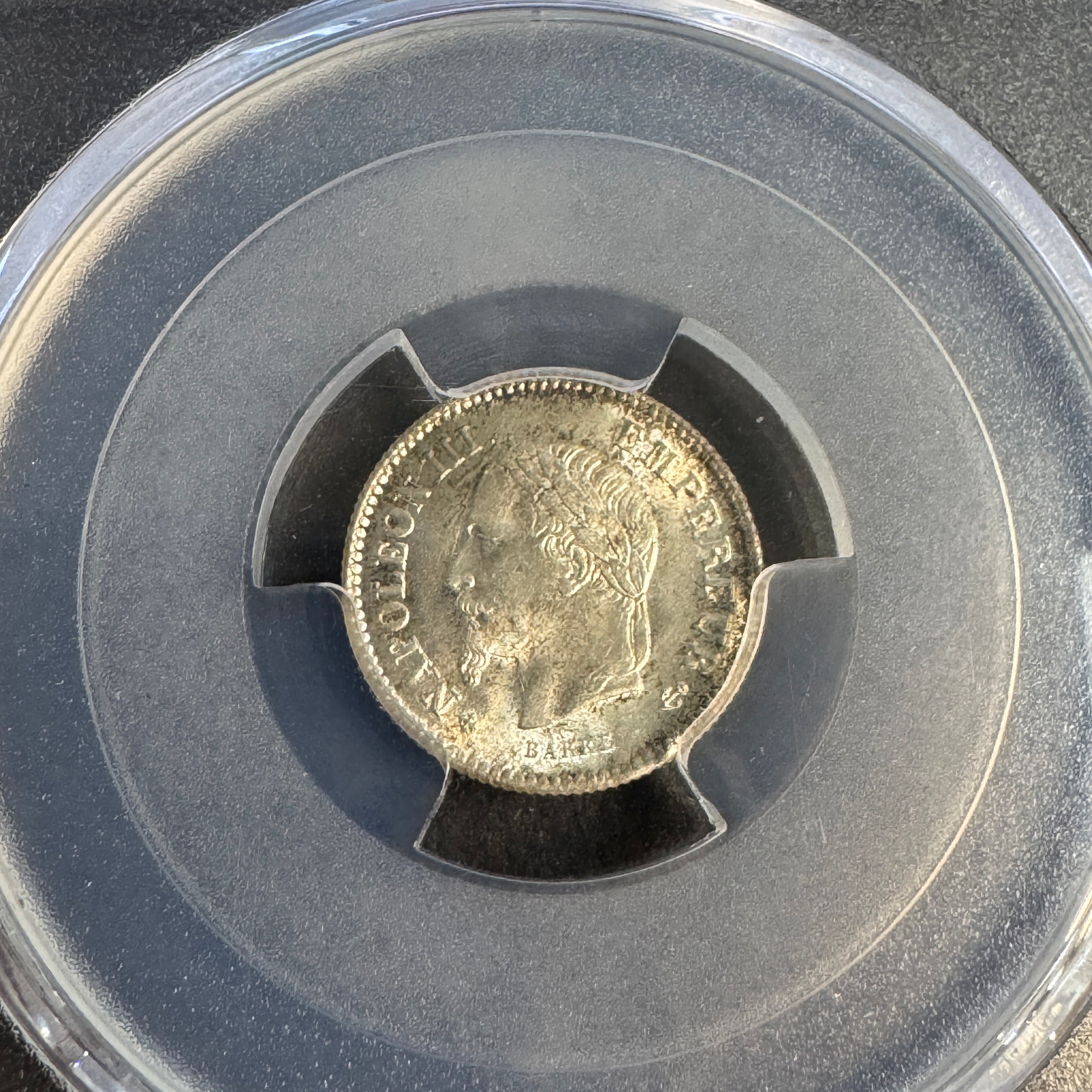 1867-BB France 20 Centimes, Napoleon III, PCGS MS-66 🇫🇷