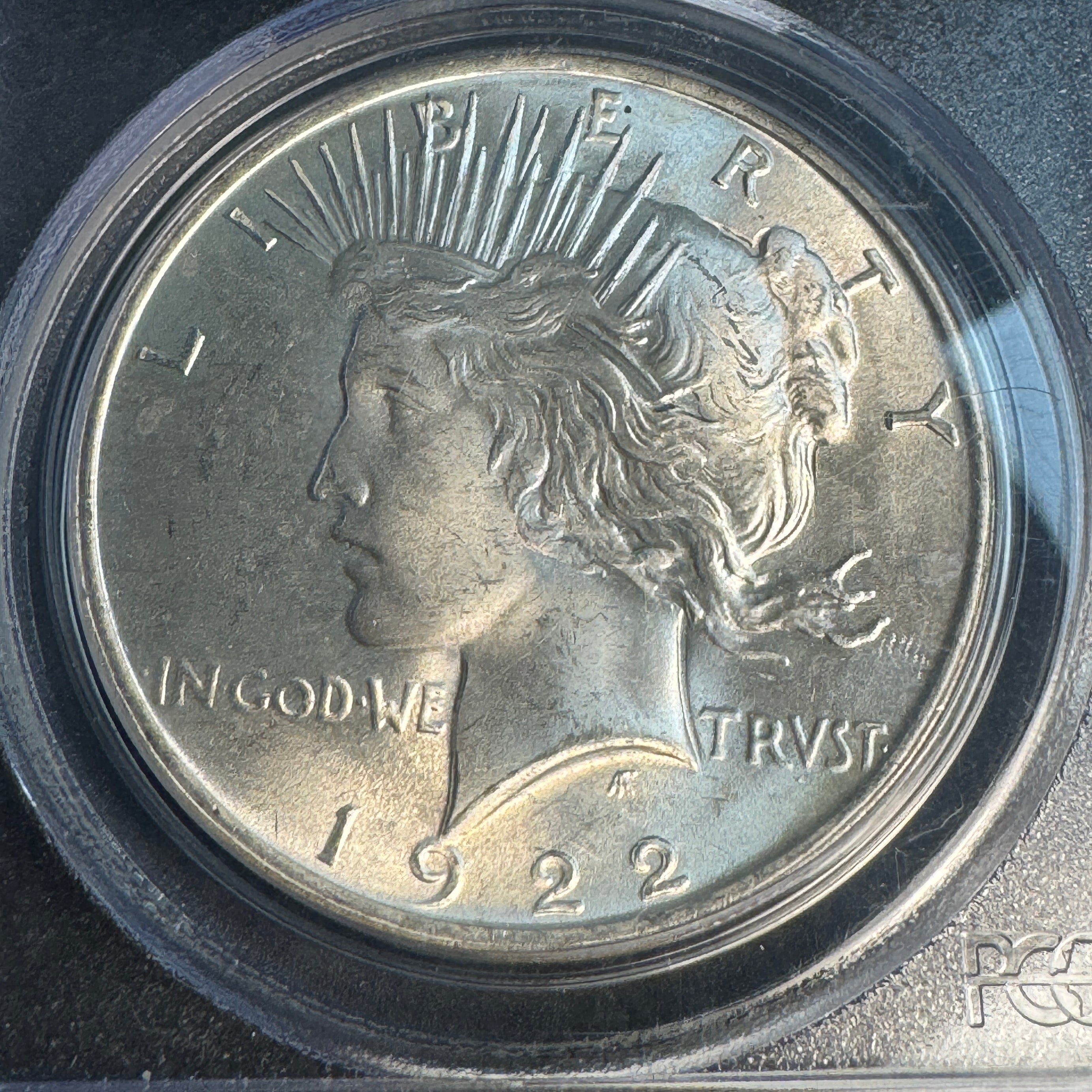 1922 (P) Peace Silver Dollar, “Old Green” PCGS MS-65