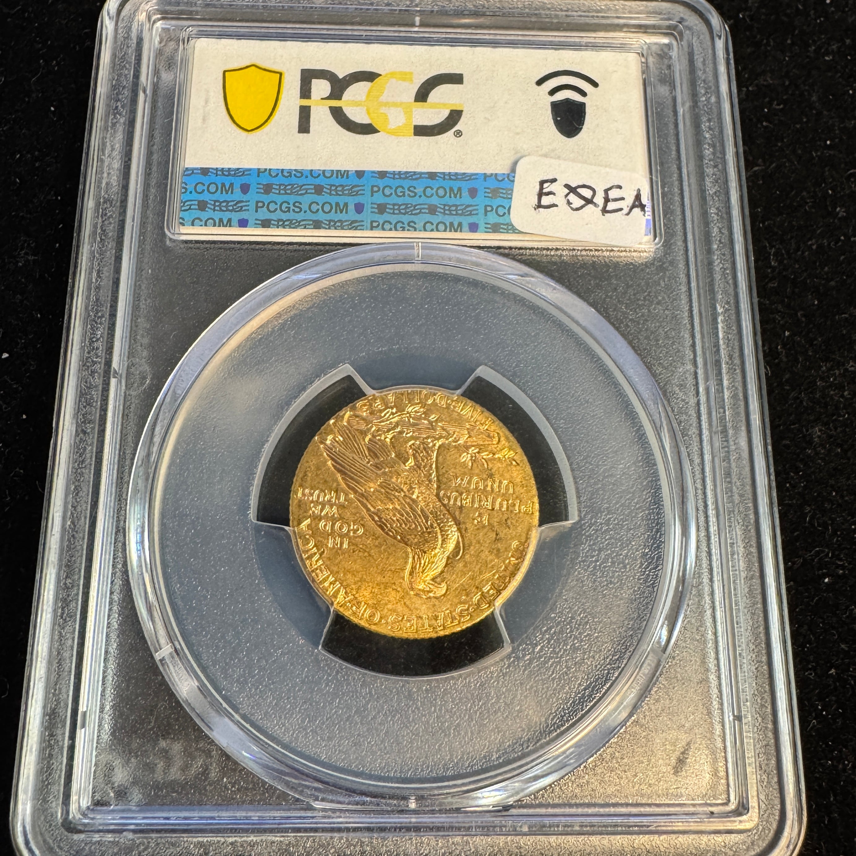1915 Indian Head $5 US Gold, PCGS MS-63 Green CAC Approved