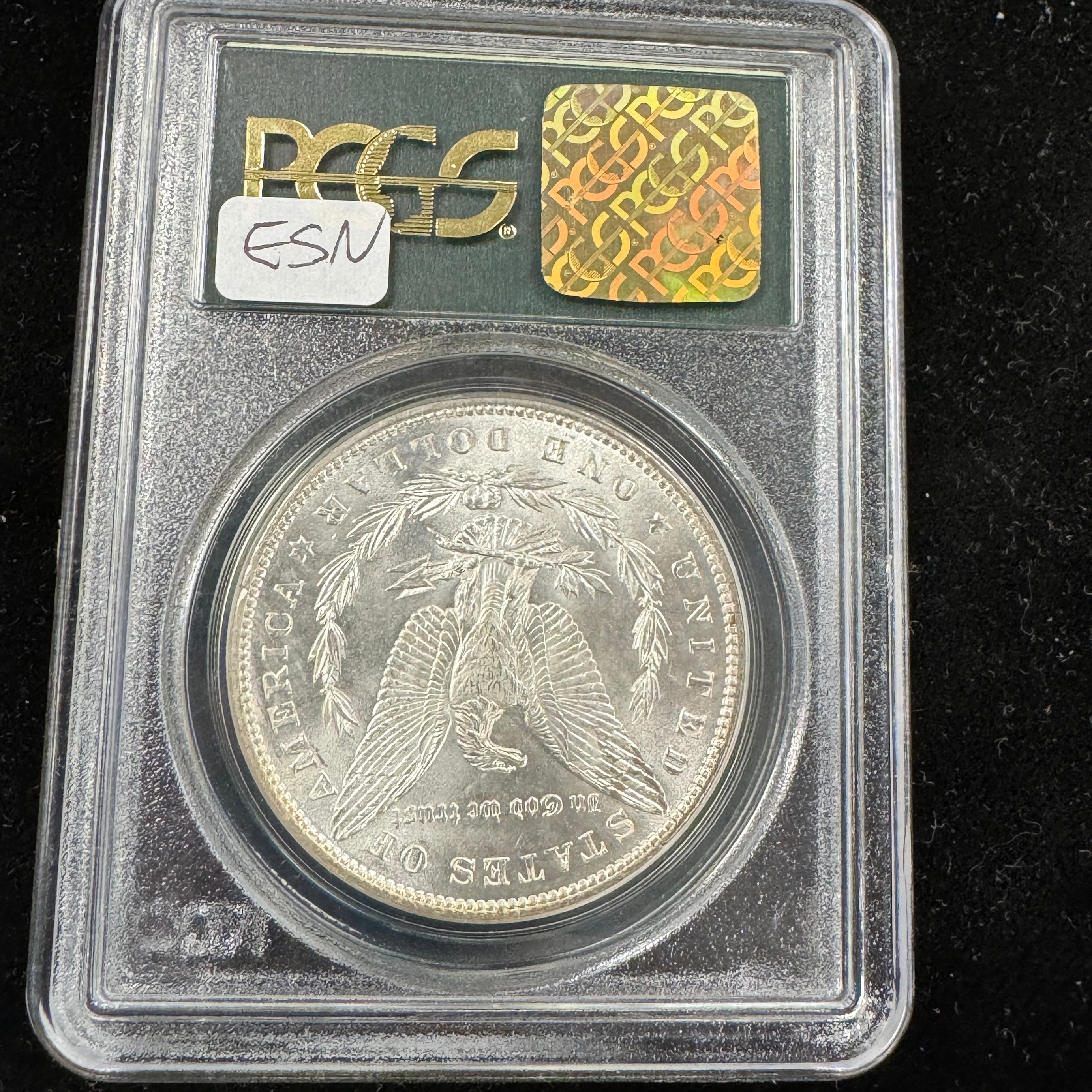 1886 (P) Morgan Silver Dollar US $1, Green PCGS MS-65