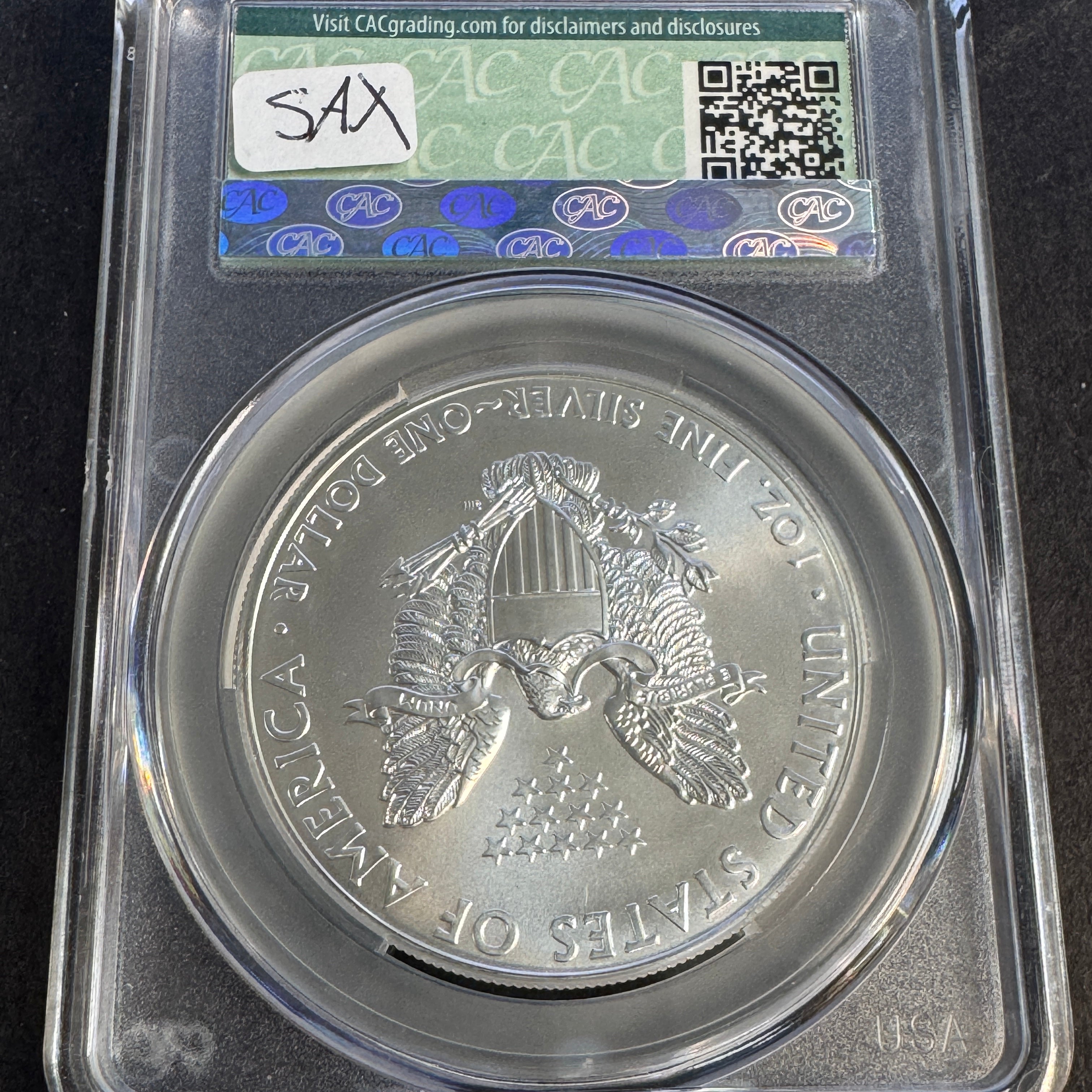 2022-W Silver Eagle $1, Ron Drzewucki signature, CAC MS-69 🇺🇸