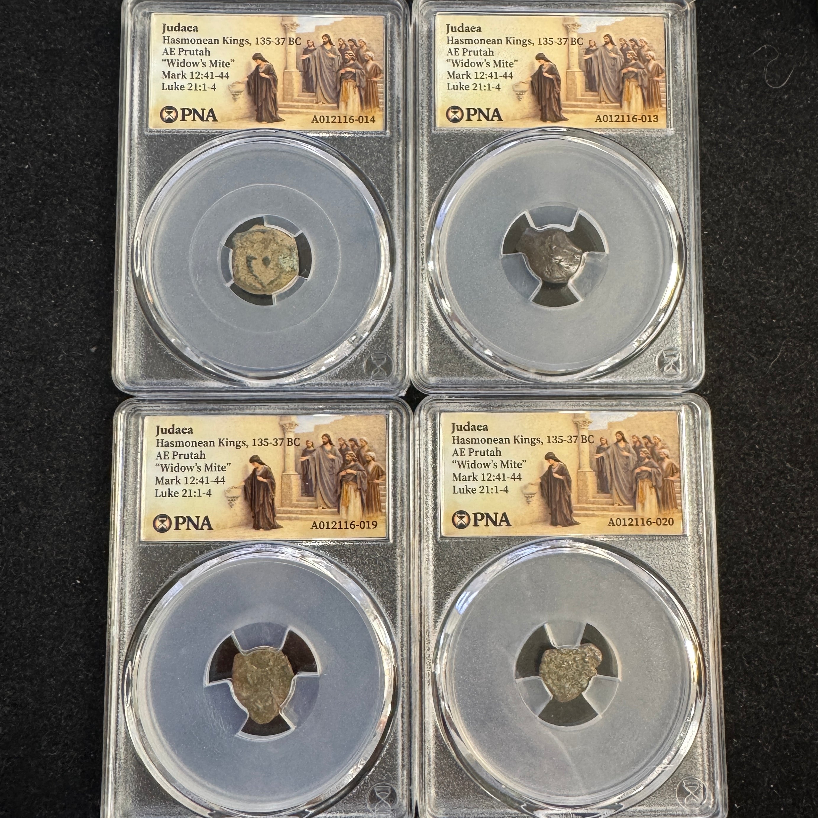 Judea: Hasmonean Kings AE Prutah, Mark 12 “Widow’s Mite” - PNA certified