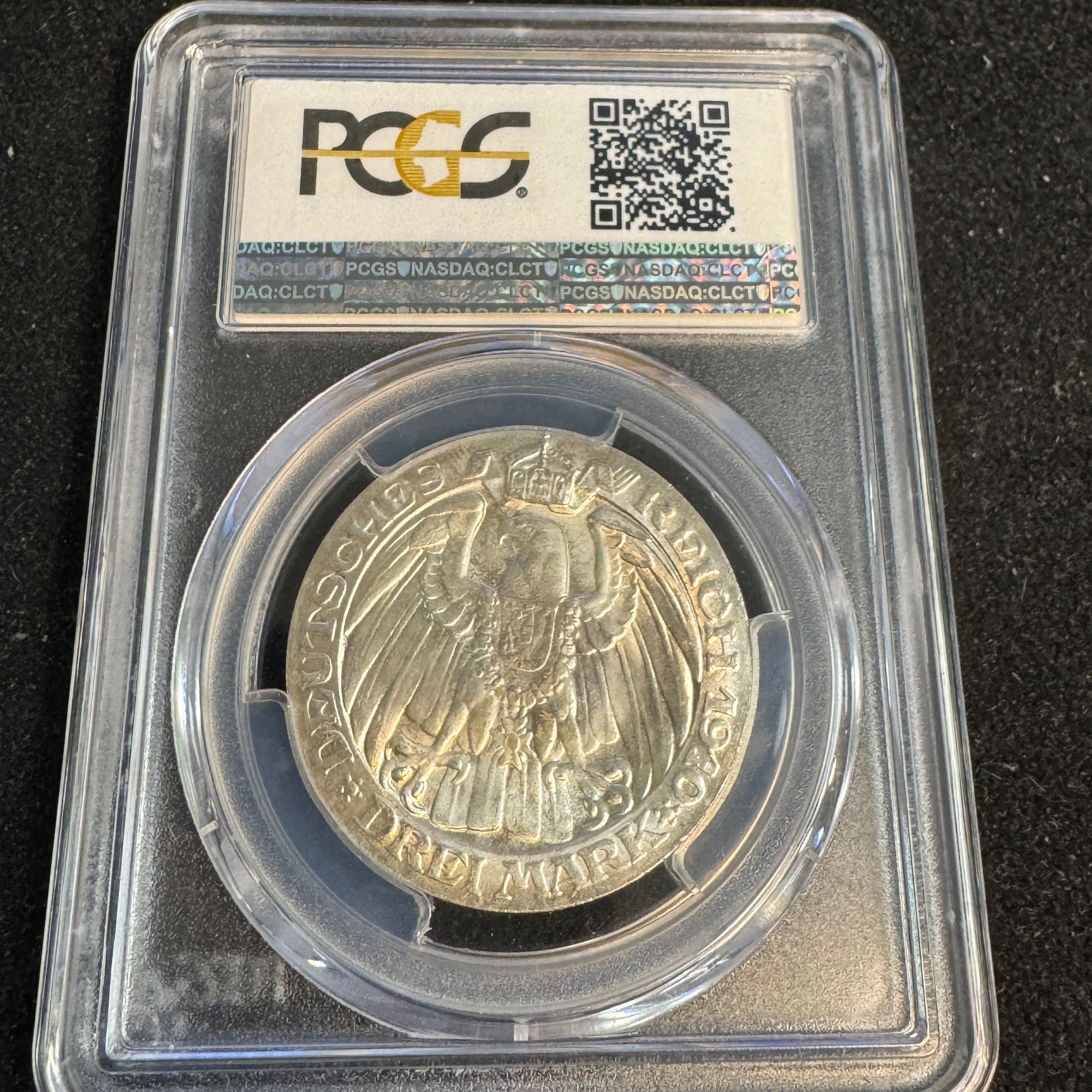 1910-A Prussia 3 Mark, Berlin University J-107, PCGS MS-64