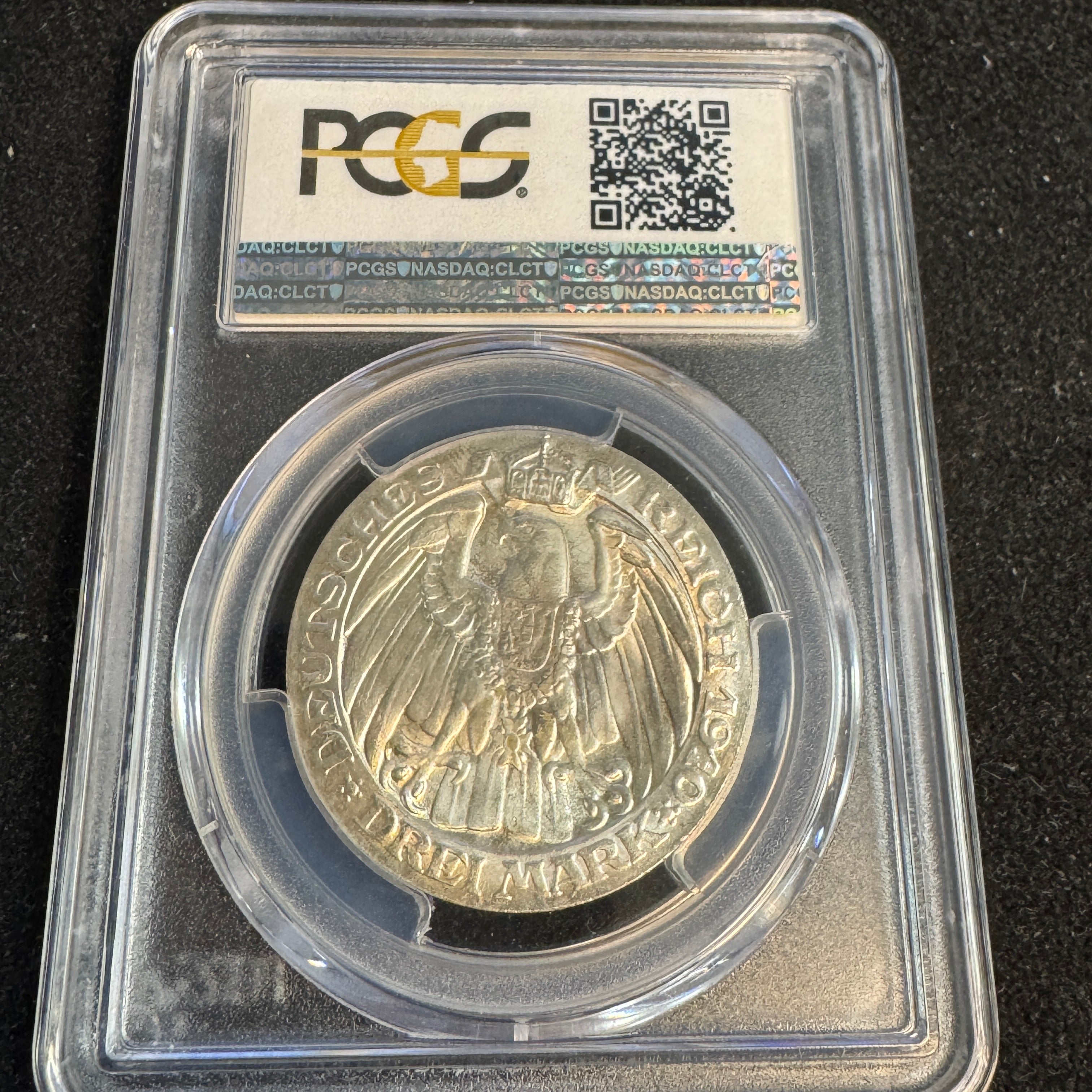 1910-A Prussia 3 Mark, Berlin University J-107, PCGS MS-64