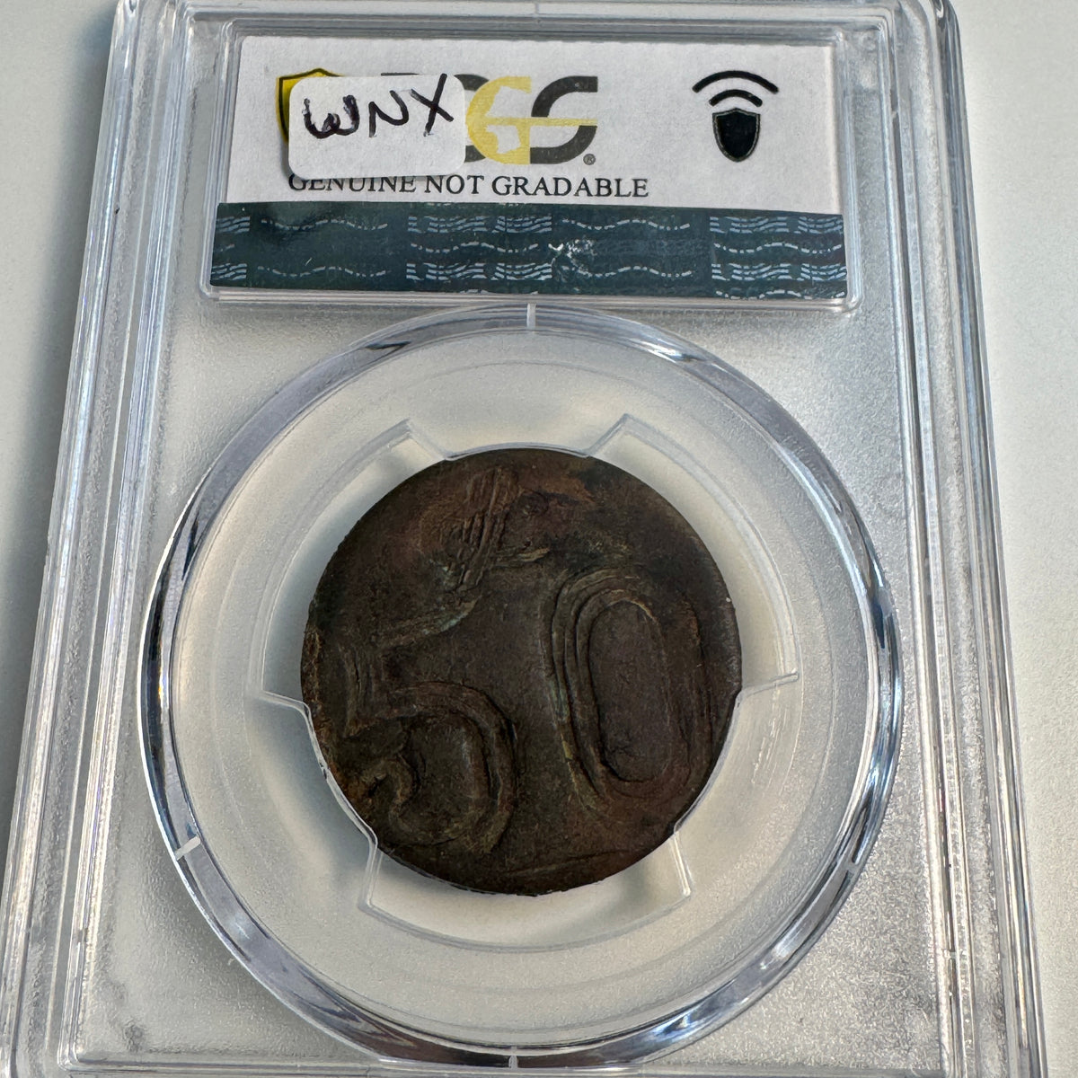 (1915) Mexico AE 50 Centavos, Amecameca. KM-686, PCGS AU Details (Env.)