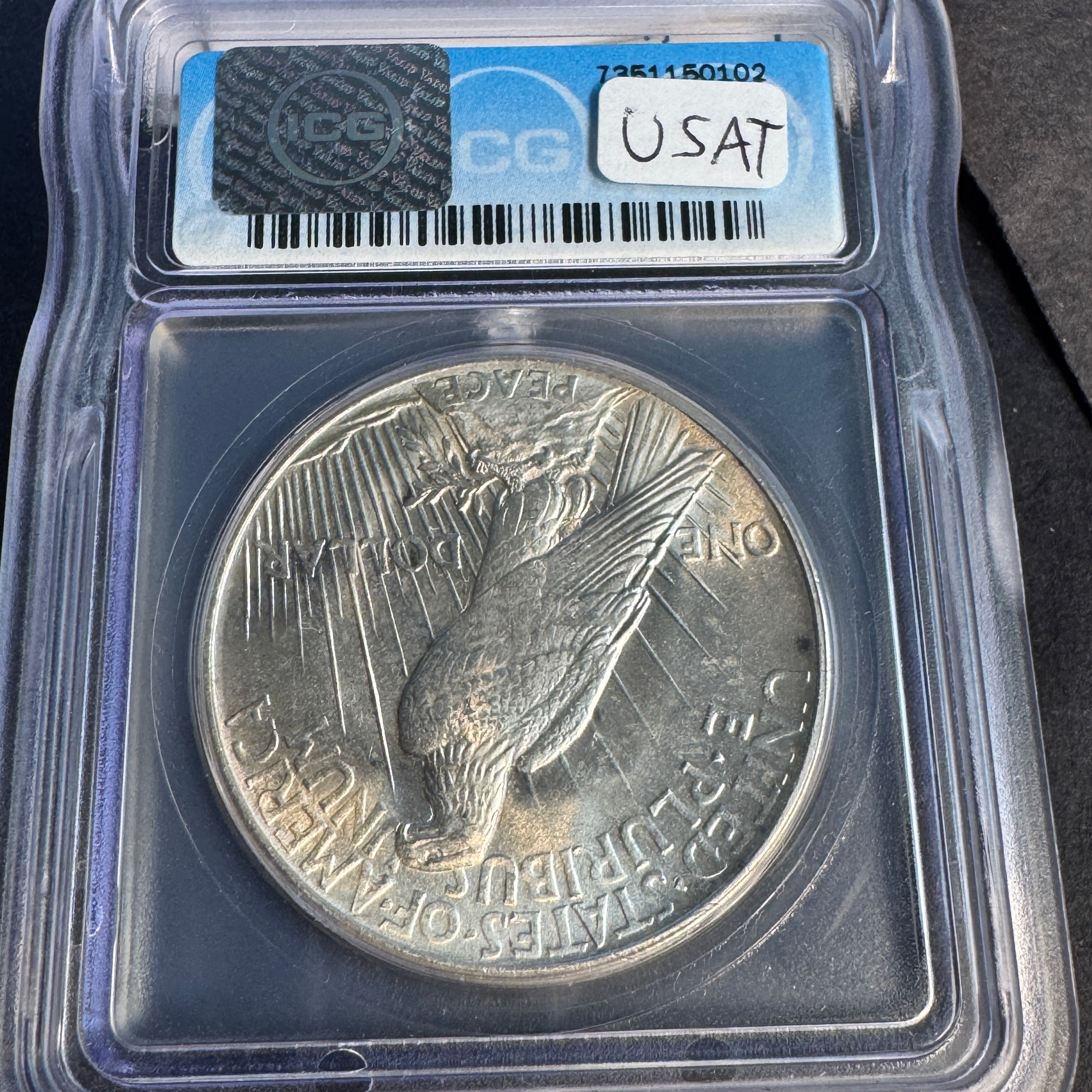 1921 (P) Peace Silver Dollar, High Relief, ICG MS-64