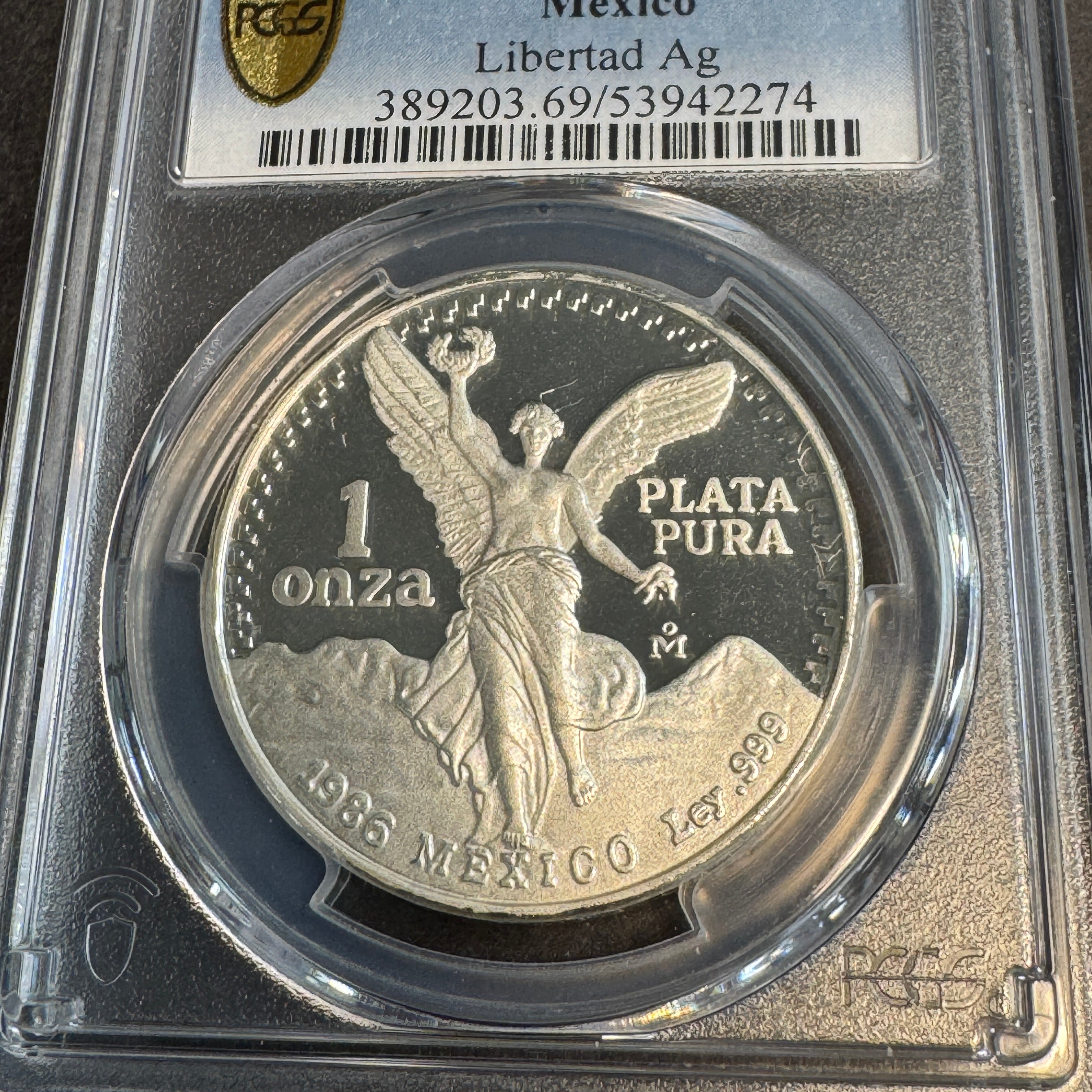 1986-Mo Mexico Libertad 1 Onza Proof, PCGS PR-69 DCAM 🇲🇽