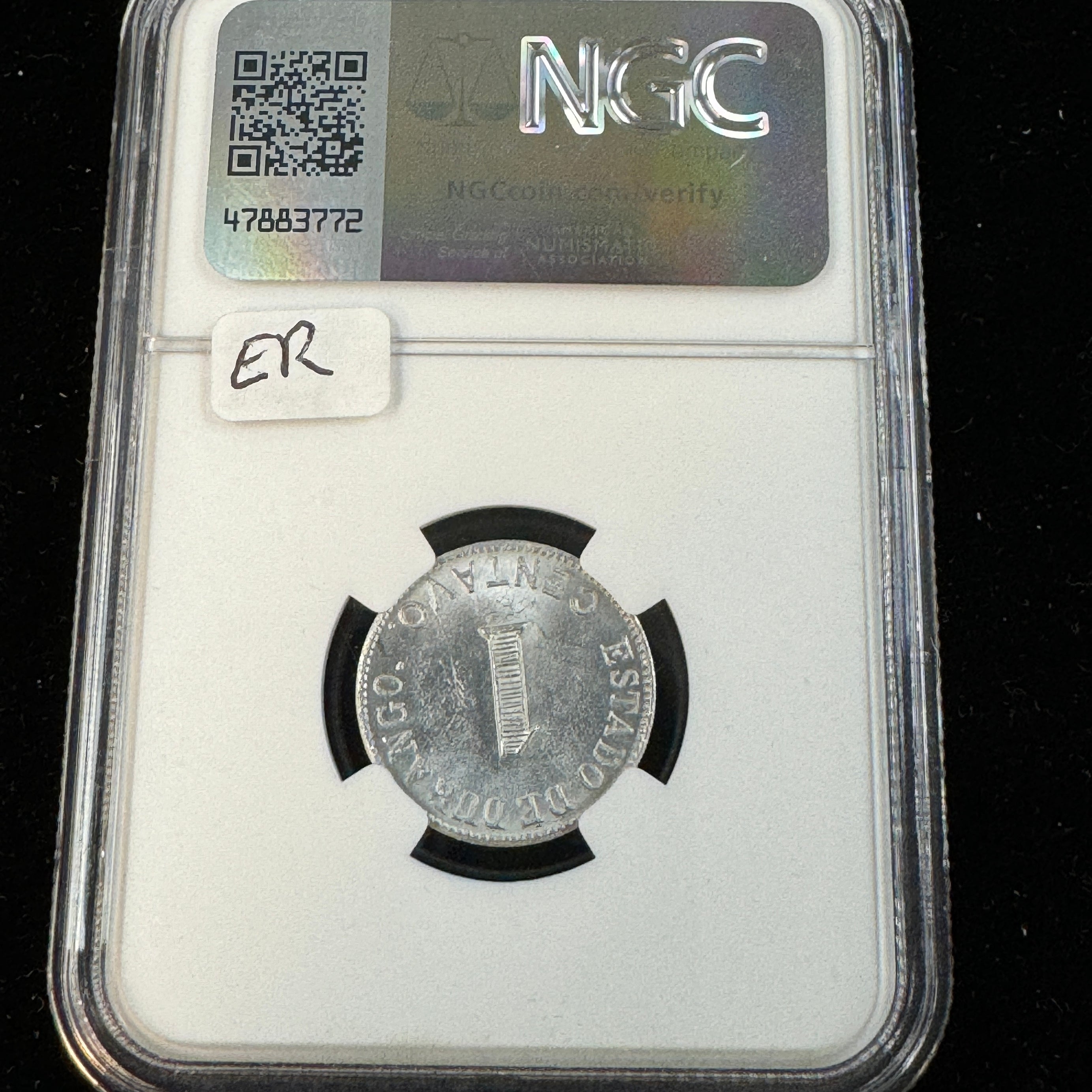 1914 Durango Mexico 1 Centavo Aluminum, NGC MS-63, Scarce Type 🇲🇽