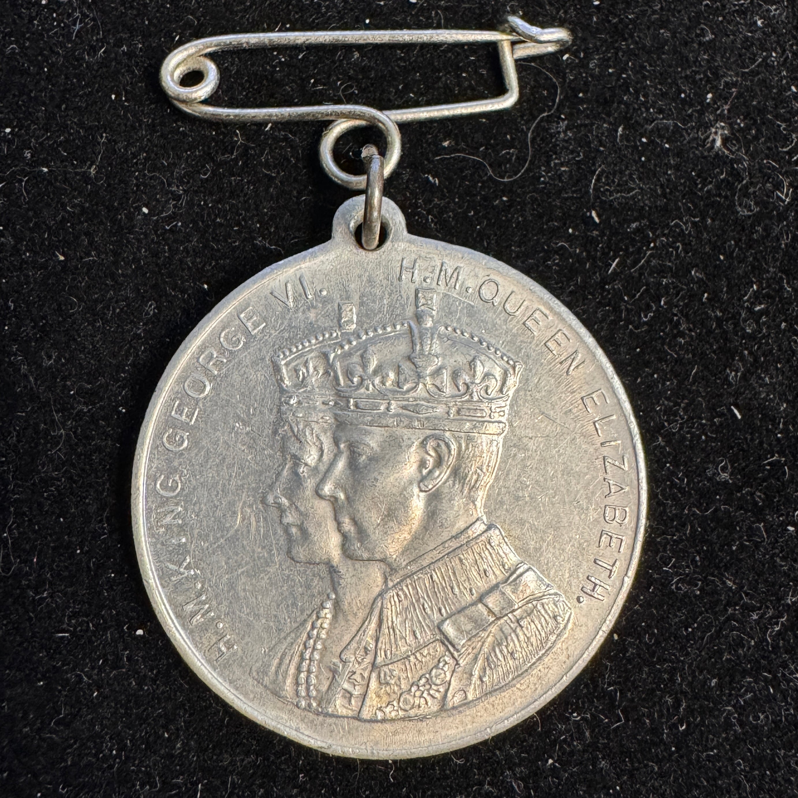 1937 HM King George VI & Queen Elizabeth Coronation Medal, 33mm Aluminum