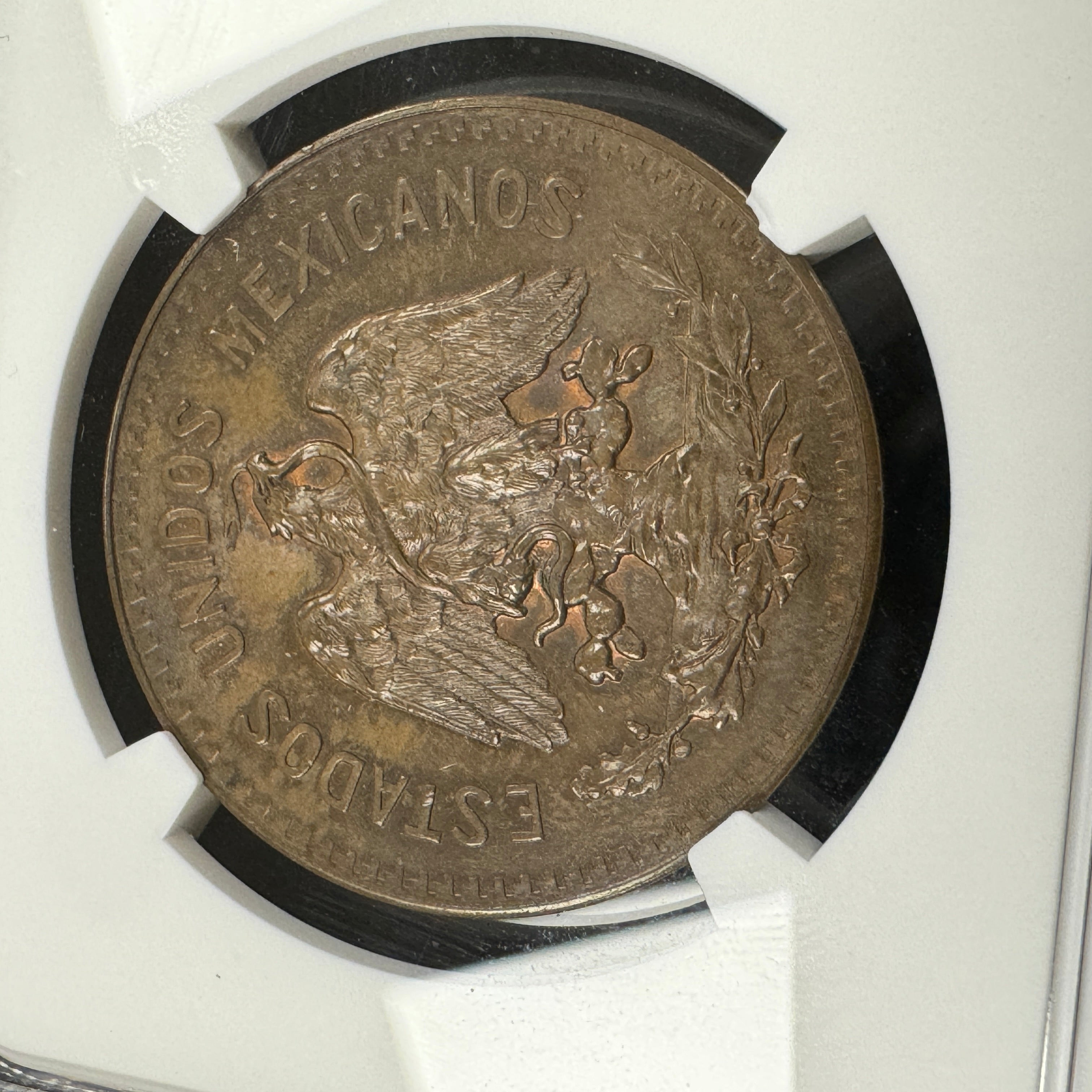 1935 Mo Mexico 20 Centavos Bronze, NGC MS-65 BN 🇲🇽
