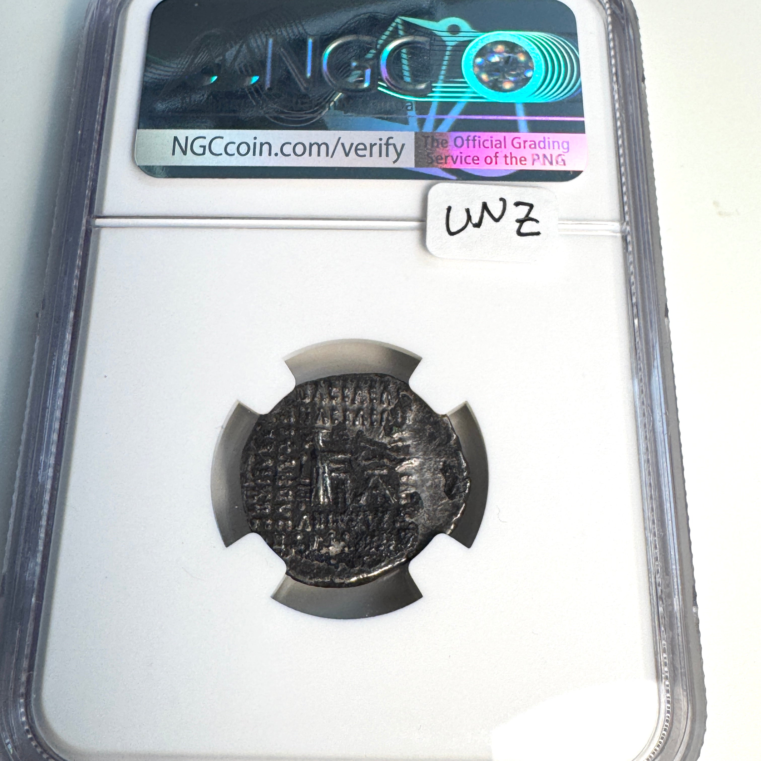 Parthian Empire, Artabanus V (79/80-85 AD) Silver Drachm, NGC XF