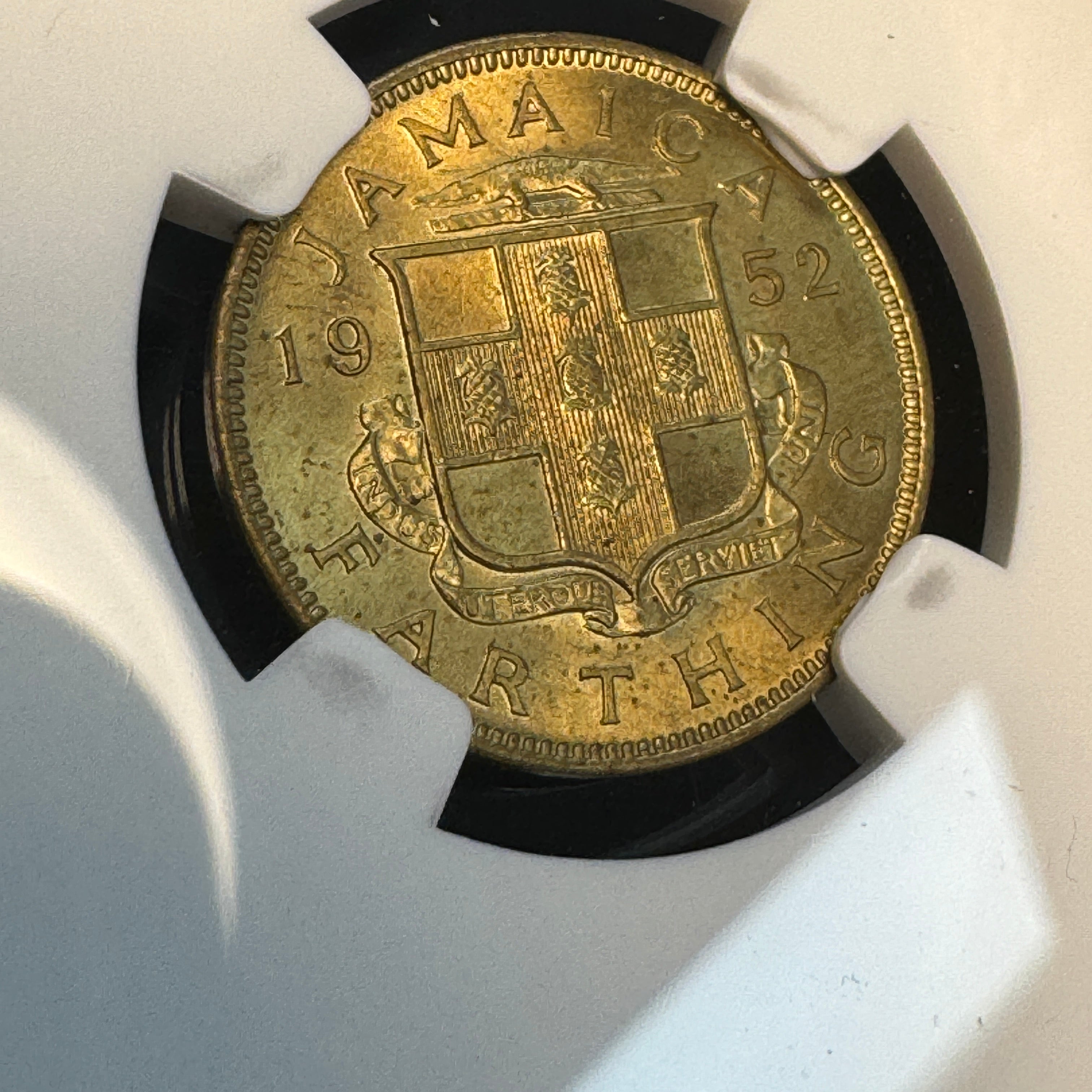 1965 Jamaica Farthing 1/4P, KGVI, NGC MS-65, Pop 17/1 Near Top 🇯🇲