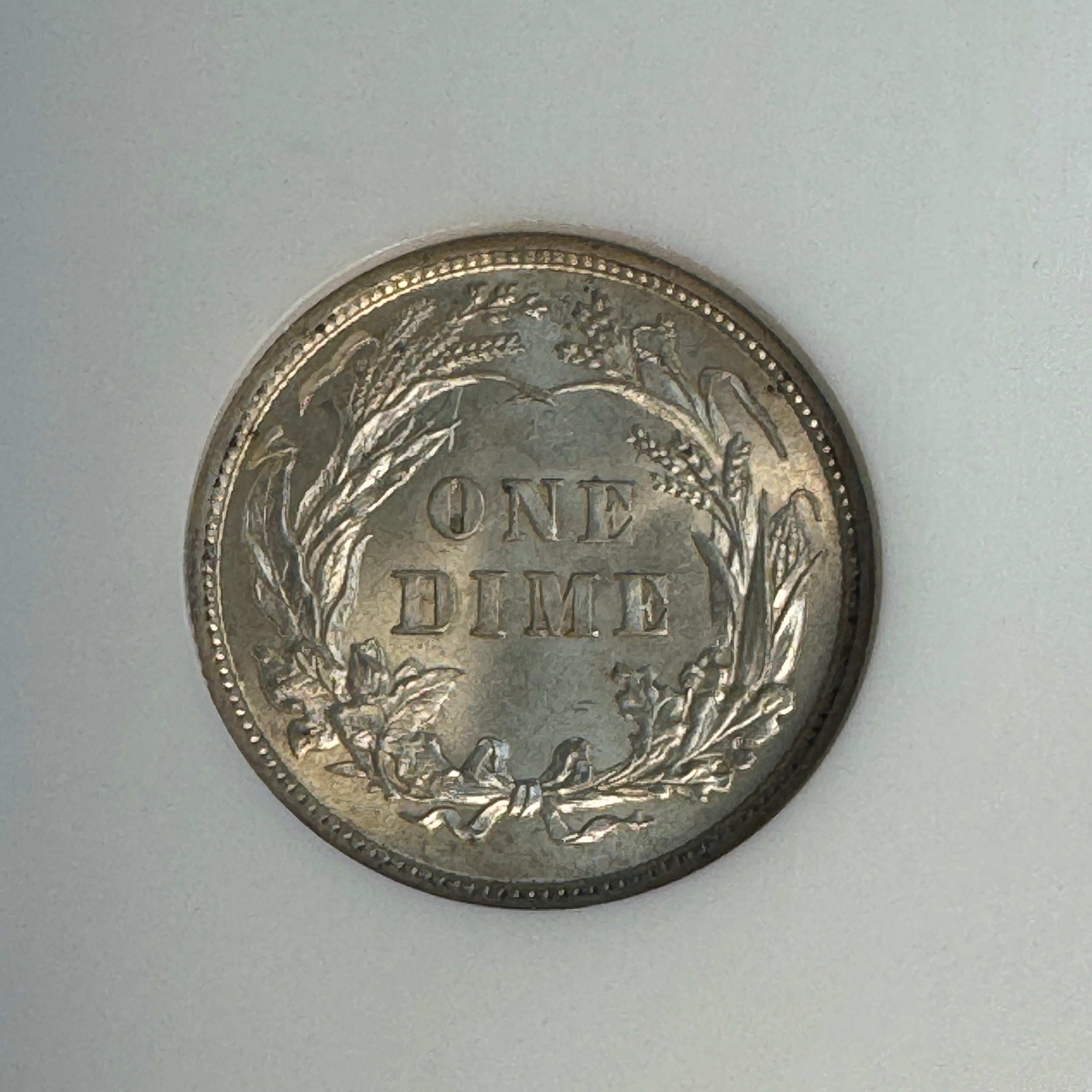1892 Barber Dime 10c, NGC MS-64 - First Year