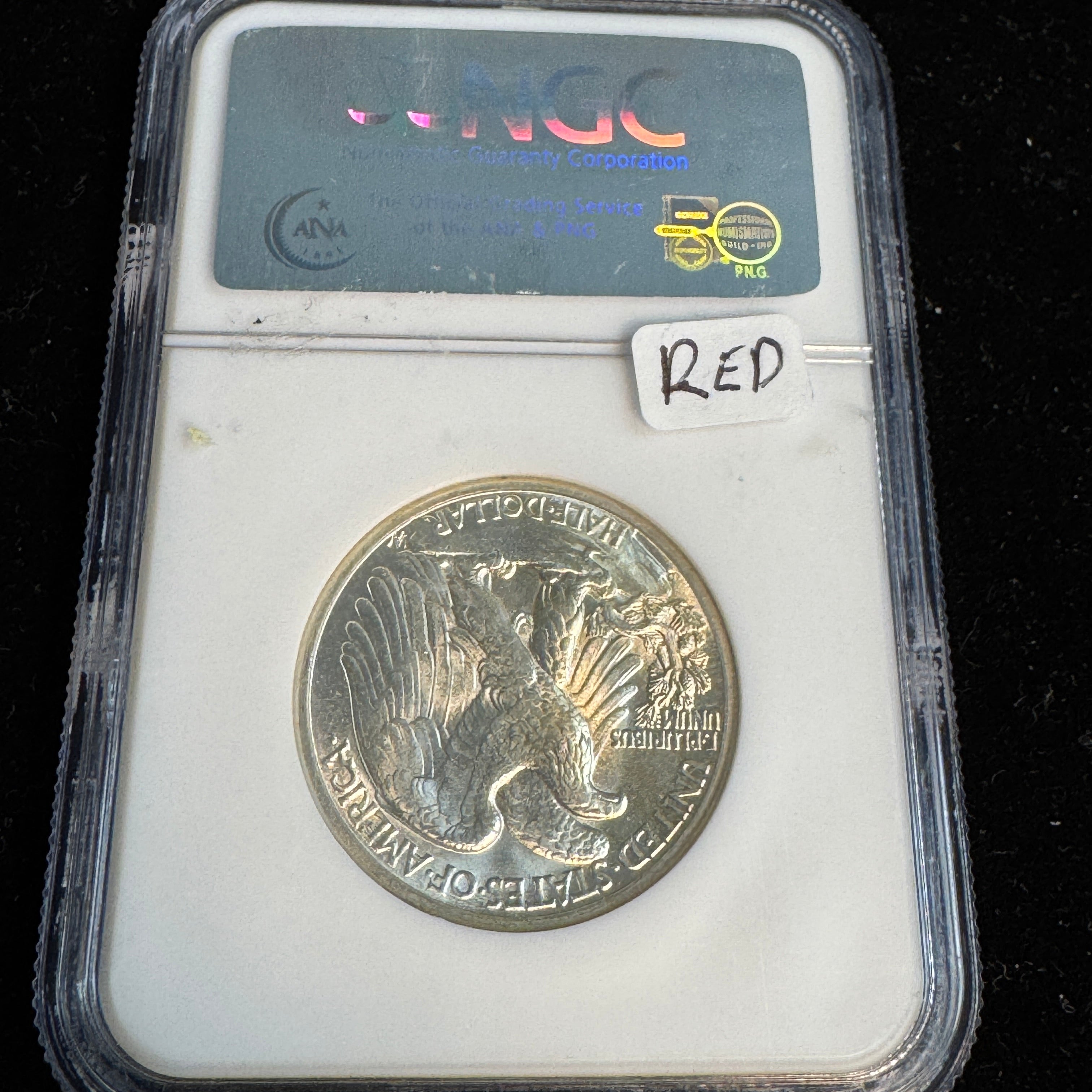 1937-D Walking Liberty Half Dollar, NGC MS-65