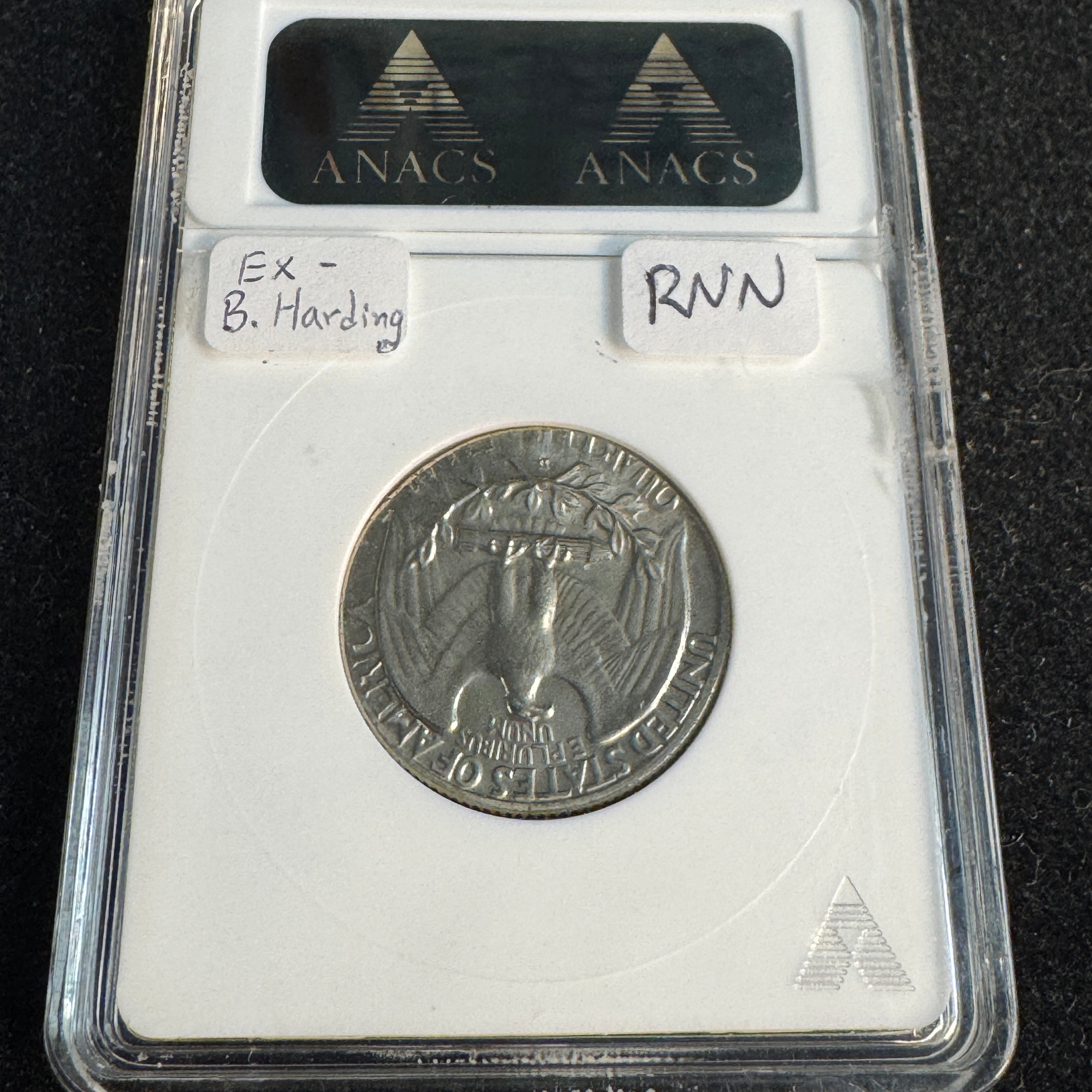 1964-D Washington Quarter Struck on 5c Nickel Planchet! Soapbox ANACS MS-65, Ex-Barry Harding Collection