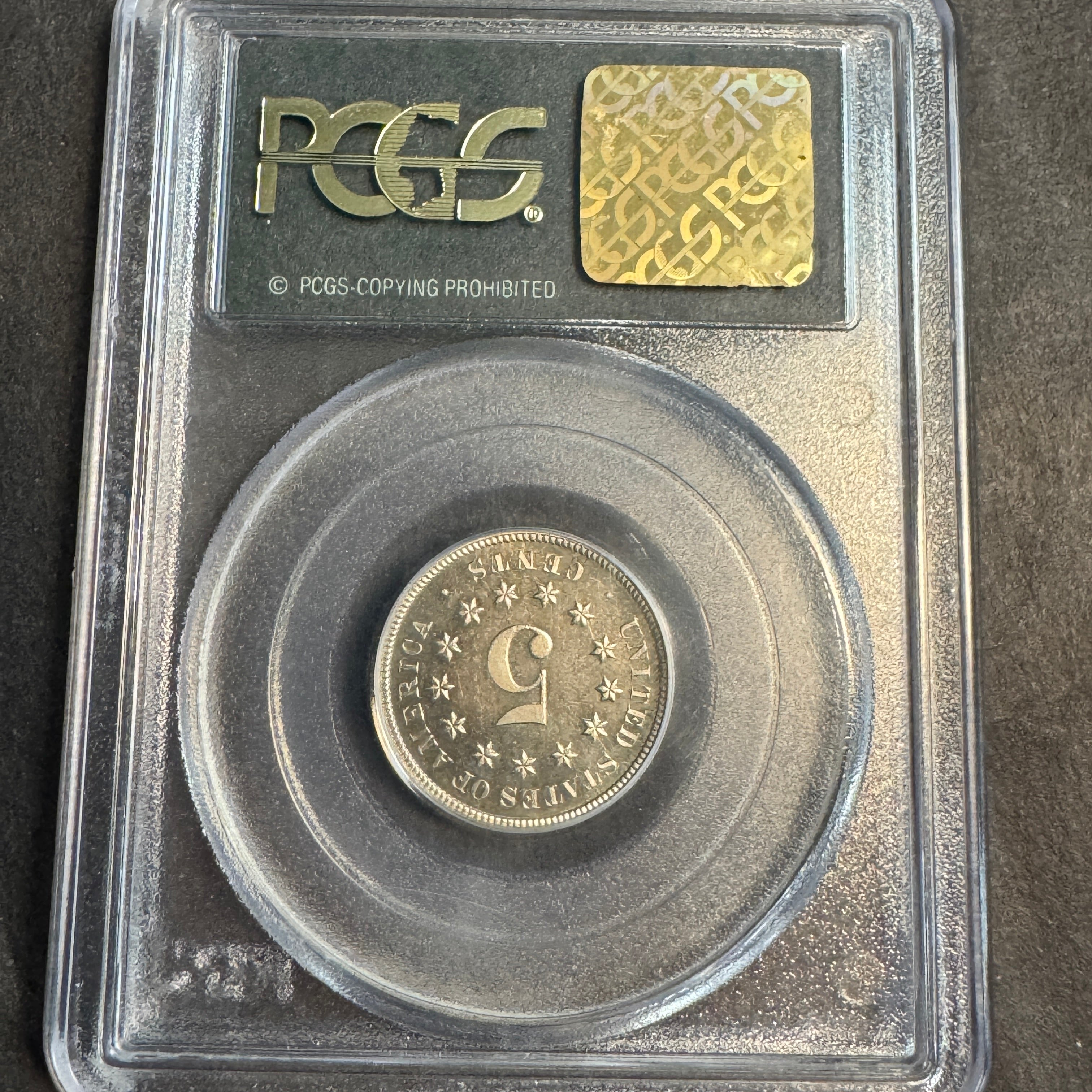 1878 Shield Nickel US 5c Proof, OGH PCGS PR-64, Mintage 2,350