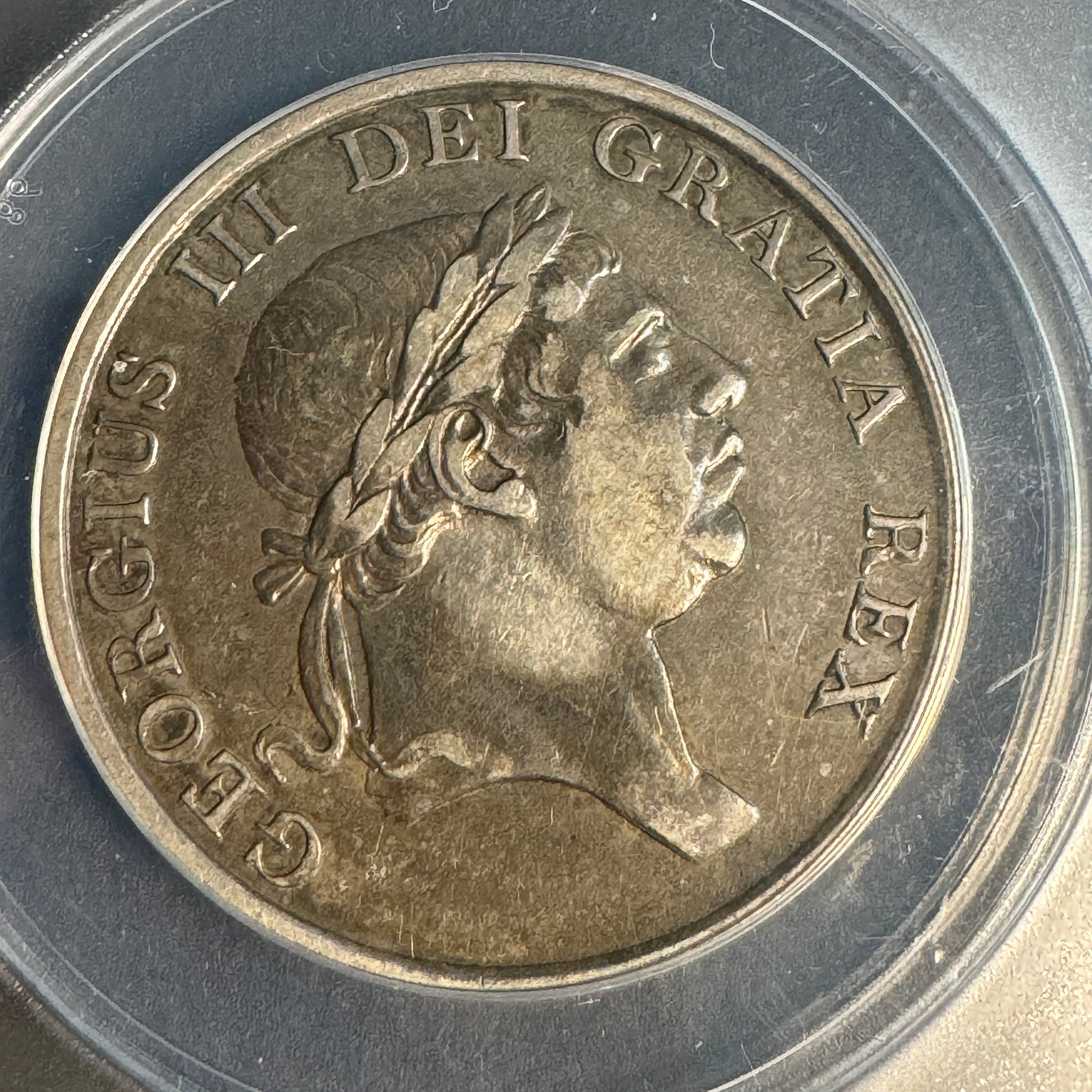 1812 Great Britain AR 3 Shilling Bank Token, George III, ANACS VF-35 🇬🇧