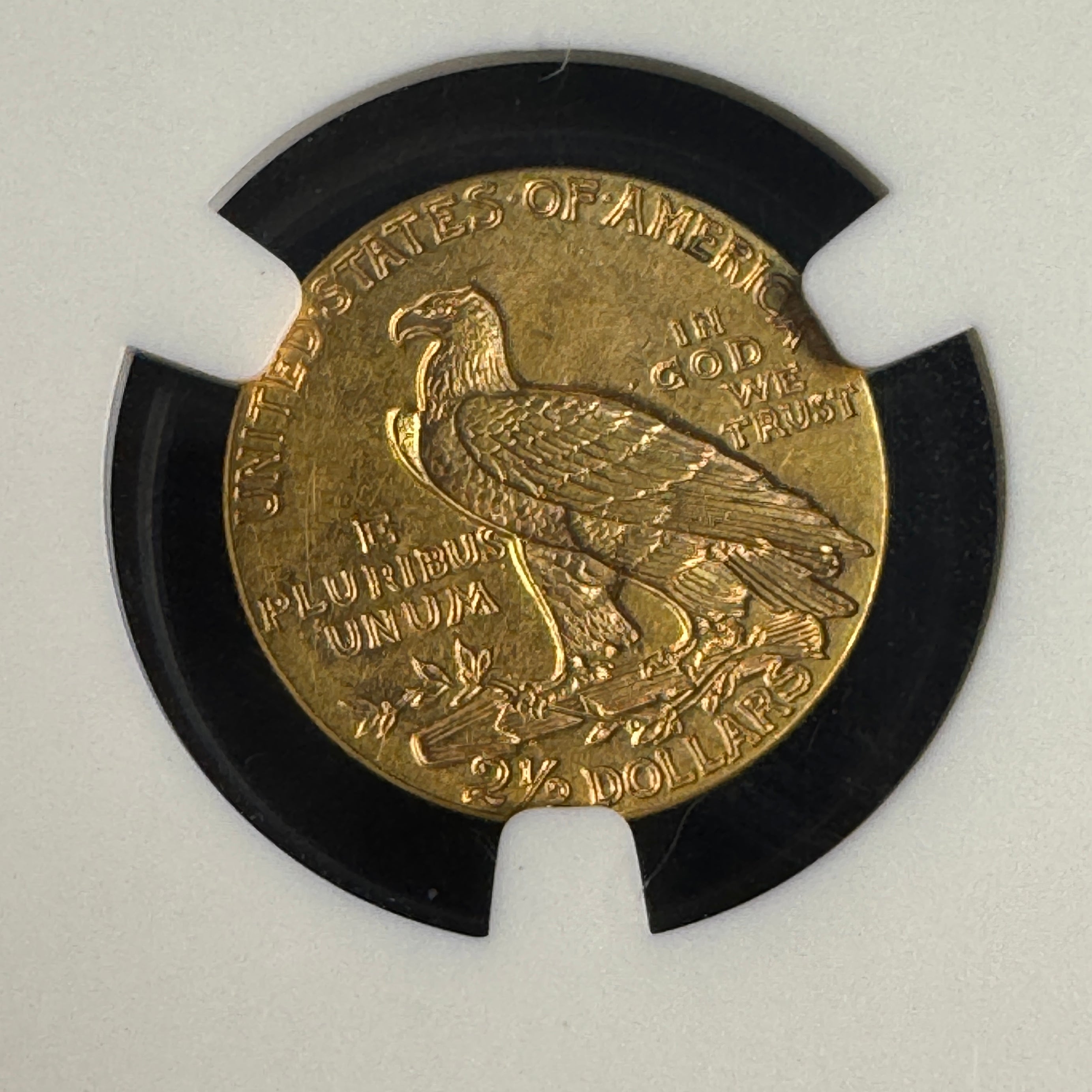 1915 Indian Head $2.50 Dollars Gold, NGC MS-62