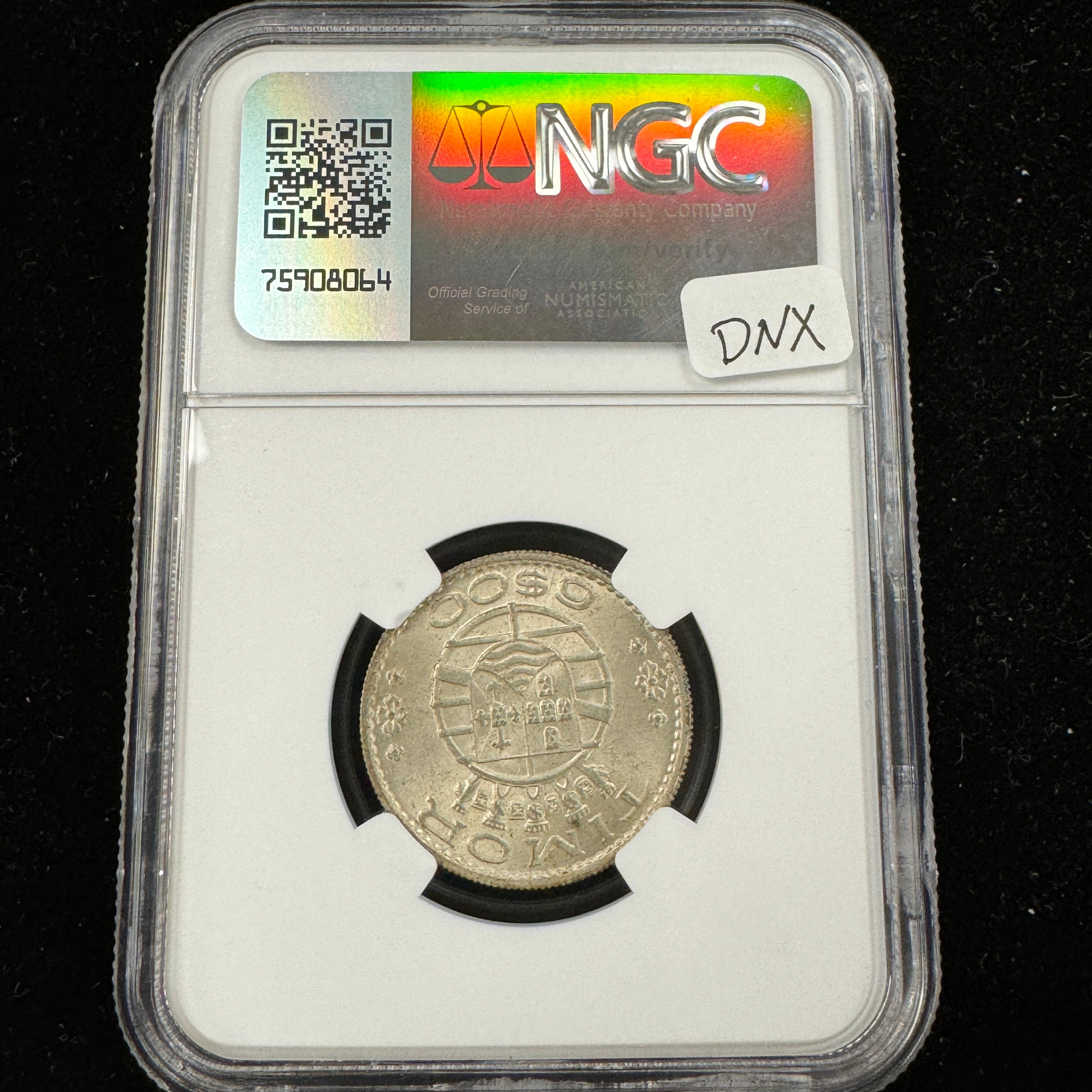 1958 Timor (Port.) AR 6 Escudos, NGC MS-62