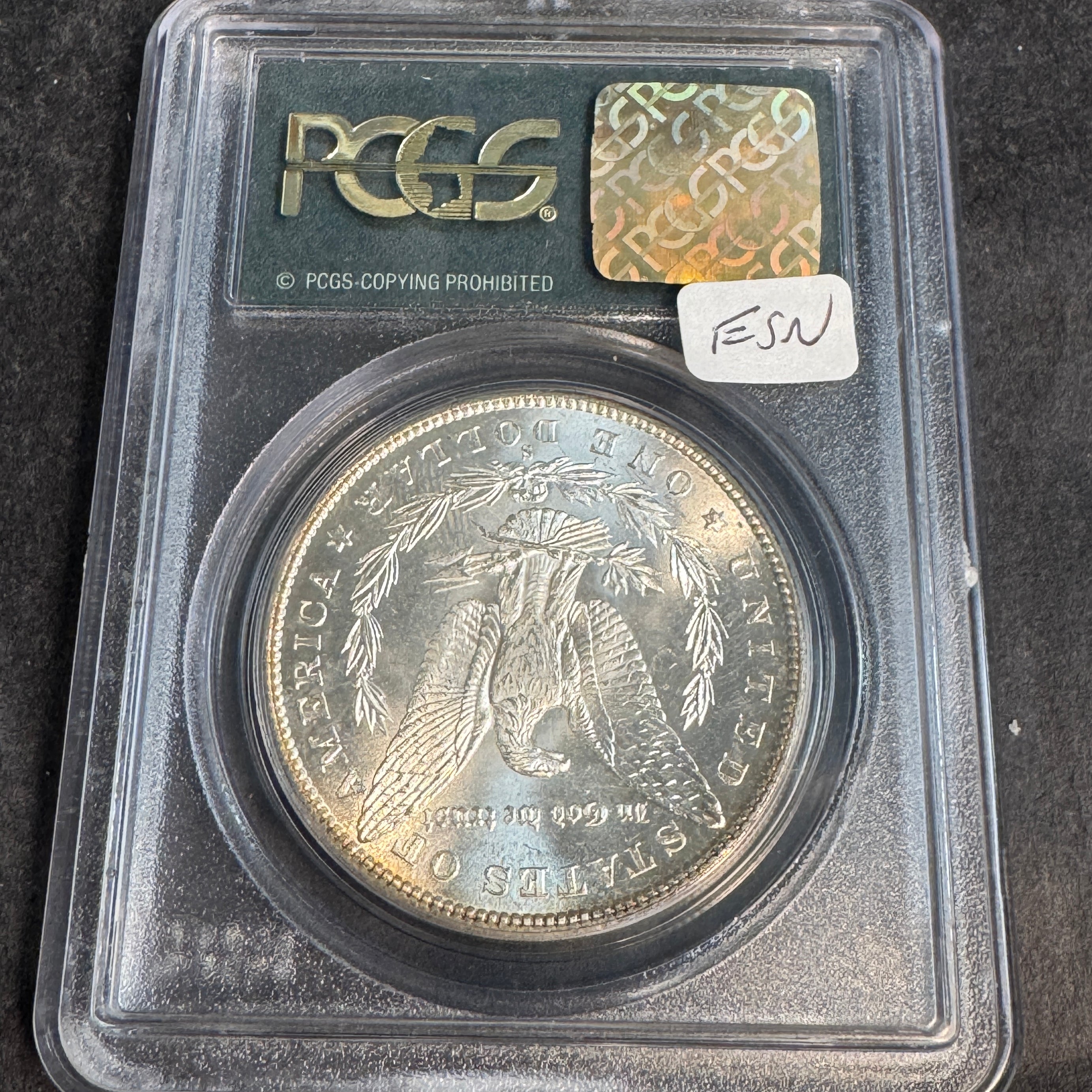 1885-S Morgan Silver Dollar, OGH PCGS MS-65